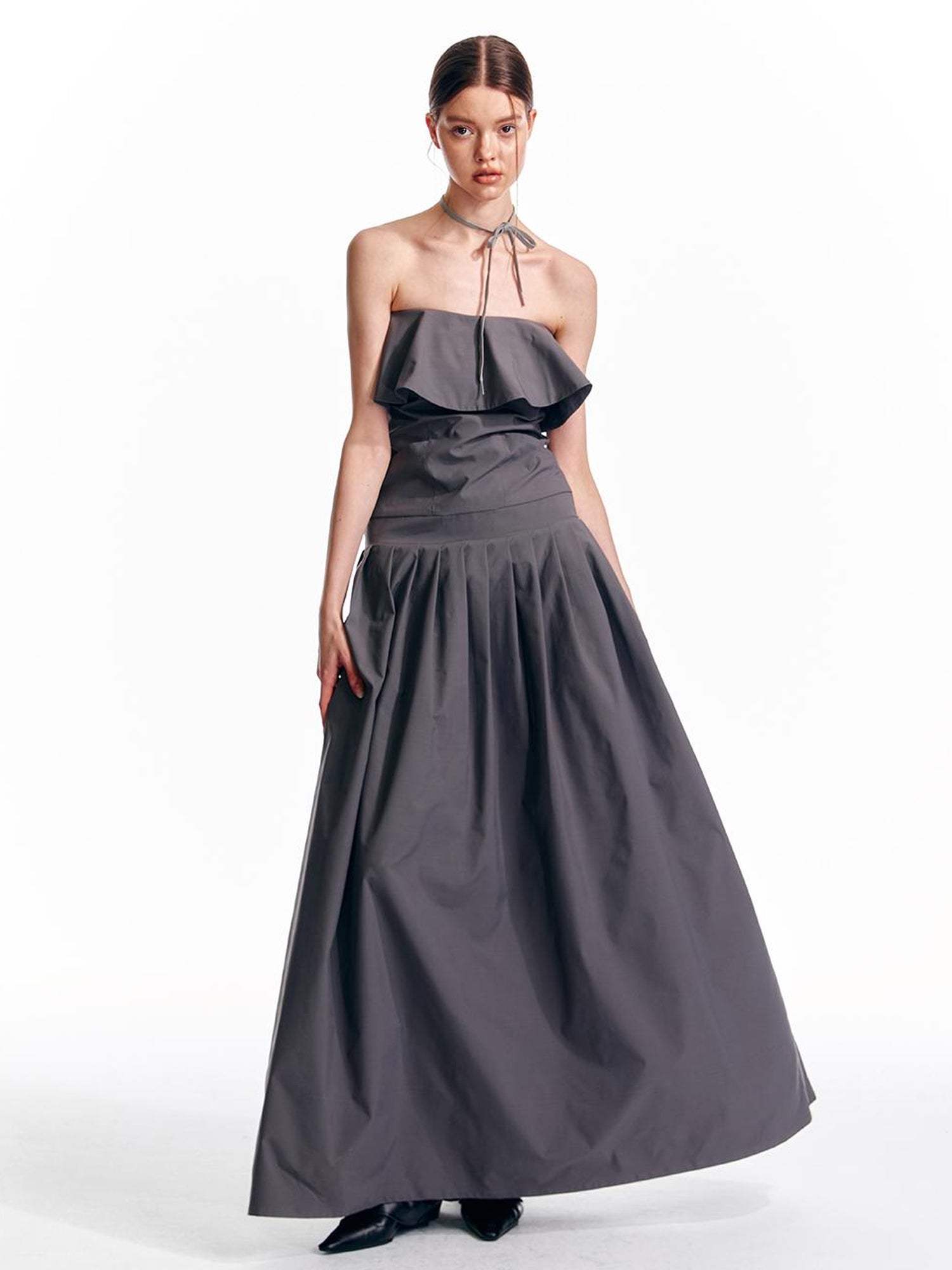 ALINNV STUDIO Adjustable Strapless Jumpsuit Dress With Pocket Detail