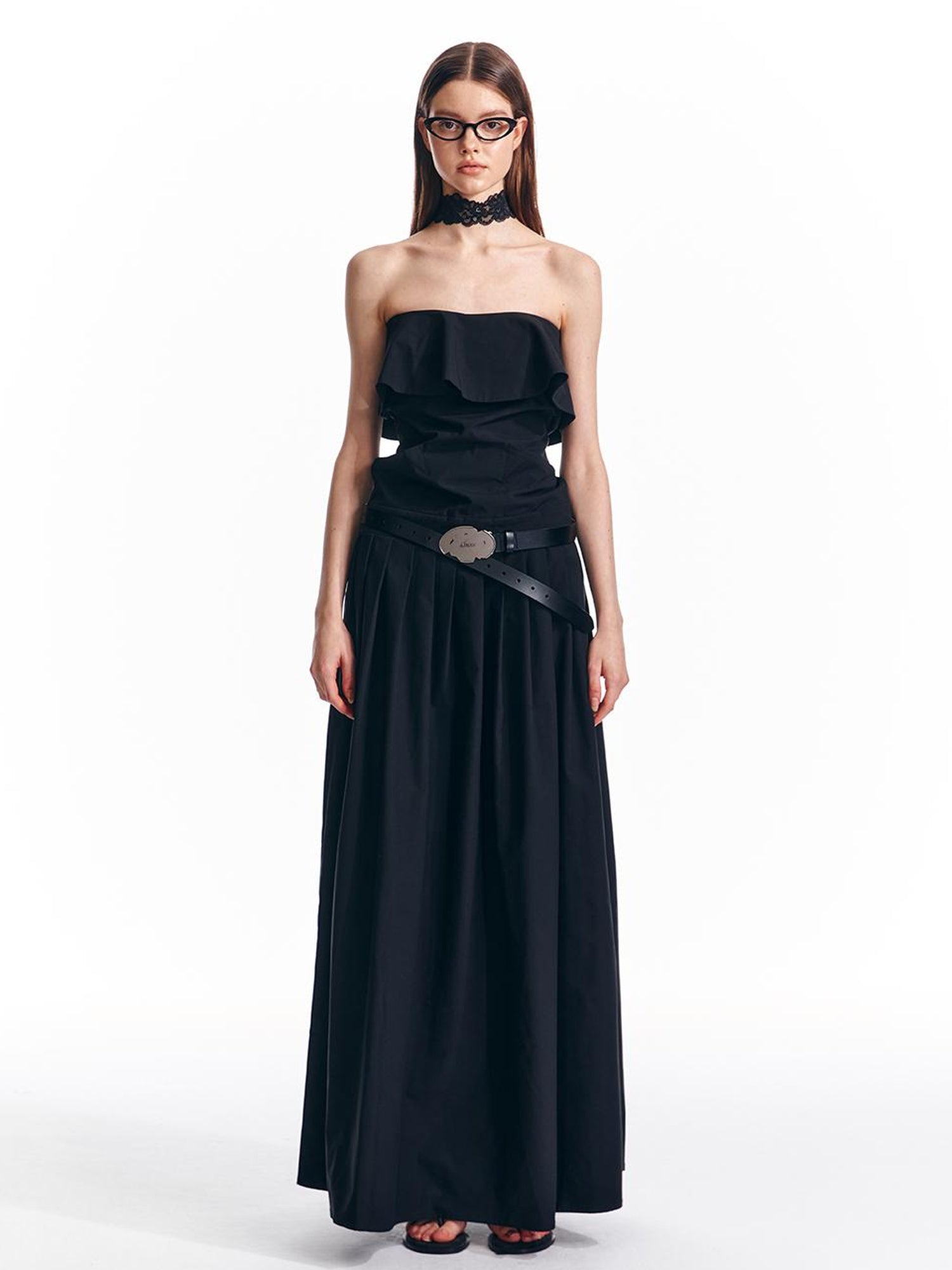 ALINNV STUDIO Adjustable Strapless Jumpsuit Dress With Pocket Detail