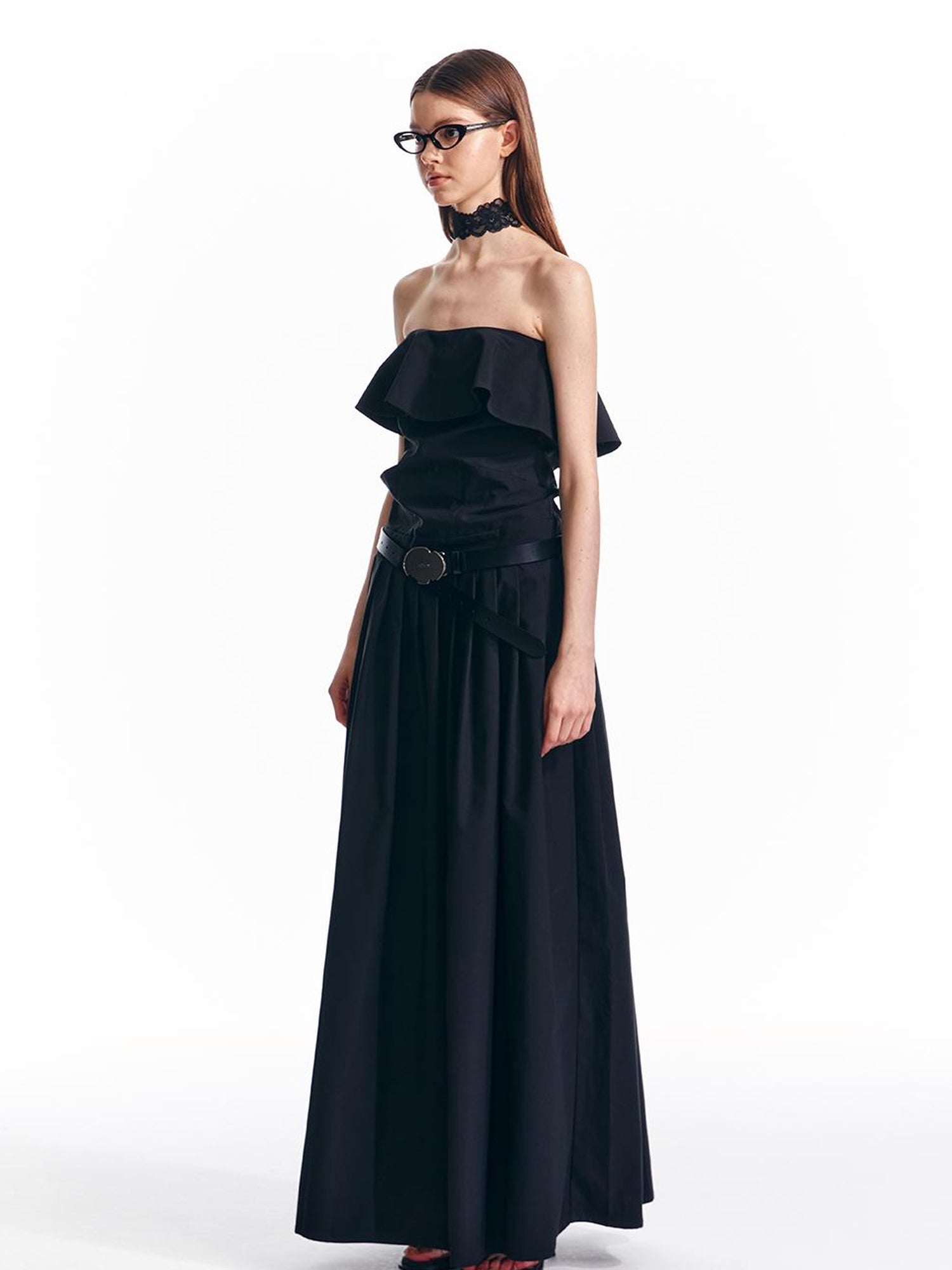 ALINNV STUDIO Adjustable Strapless Jumpsuit Dress With Pocket Detail