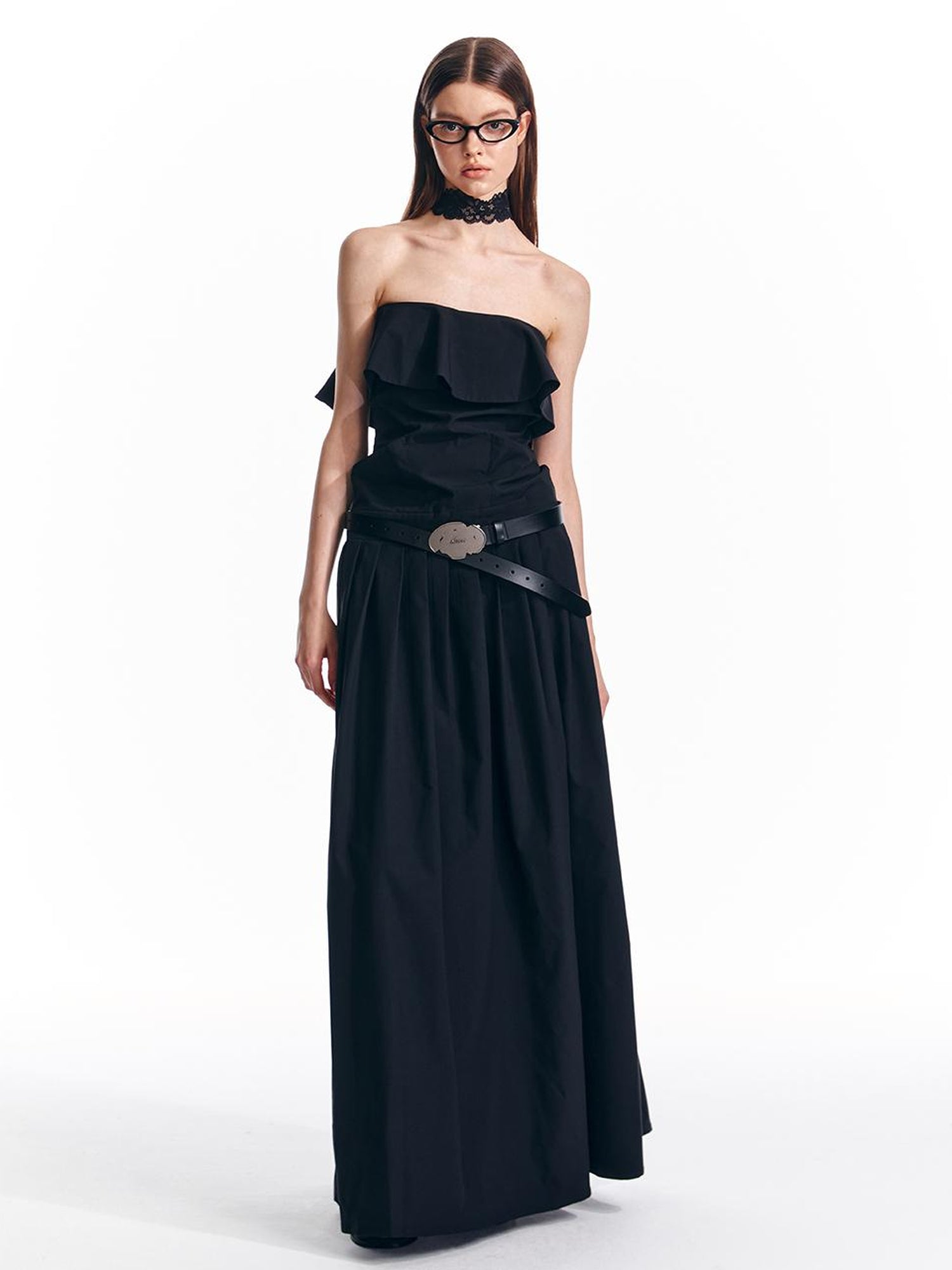 ALINNV STUDIO Adjustable Strapless Jumpsuit Dress With Pocket Detail