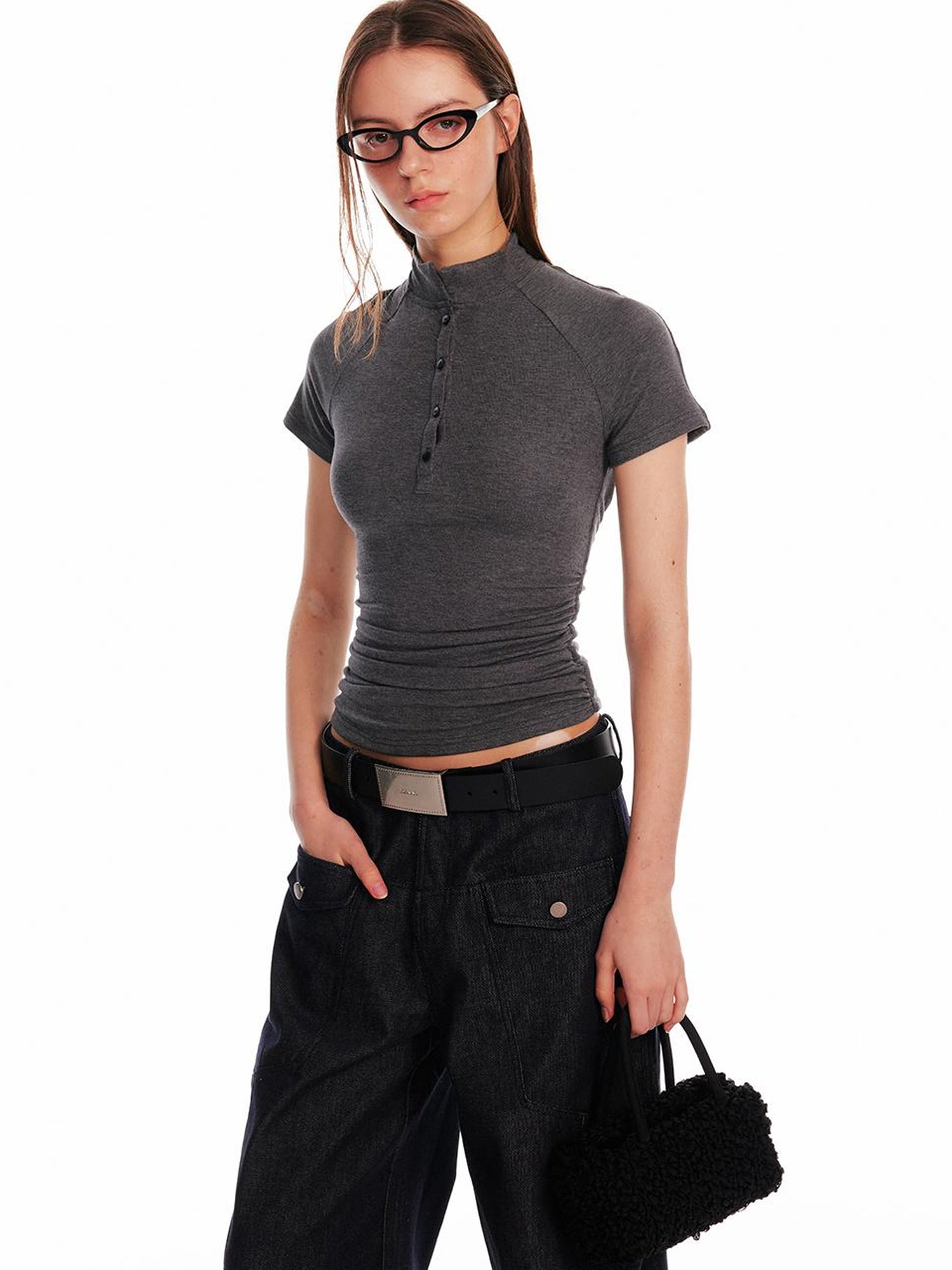 ALINNV STUDIO Backless Slim Fit T Shirt Women Summer 2025
