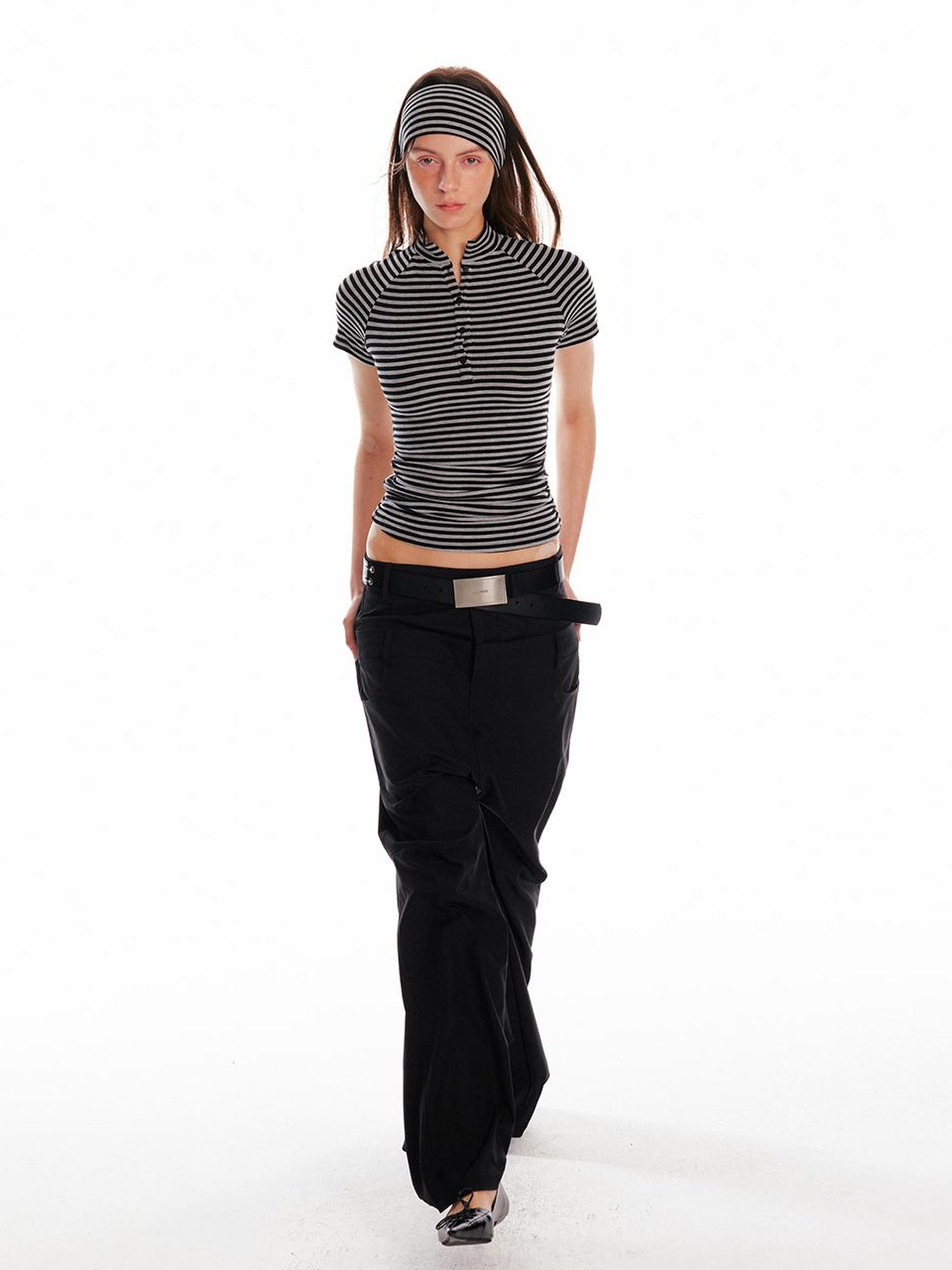 ALINNV STUDIO Backless Slim Fit T Shirt Women Summer 2025