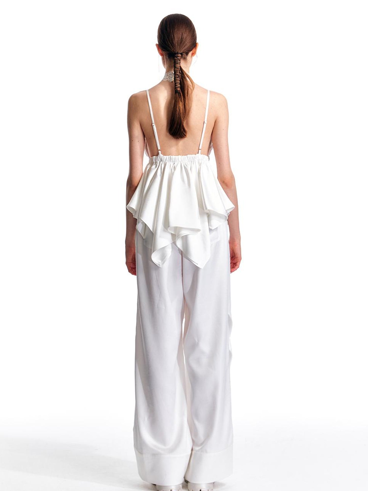 ALINNV STUDIO Butterfly Bow Asymmetric Hem Camisole Top