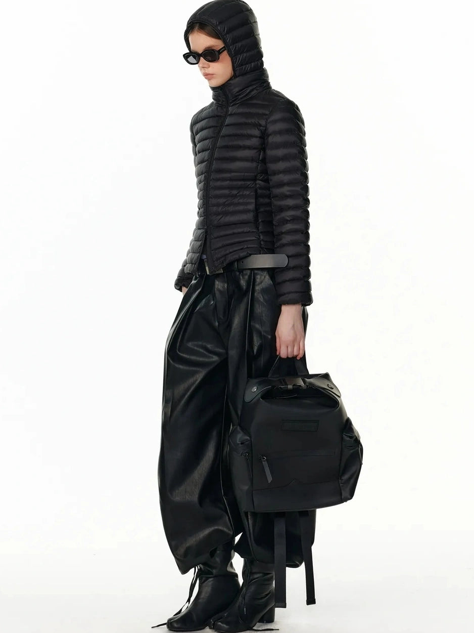 Detachable Hooded Short Down Jacket With 90 Percent White Duck Feather Down Jacket