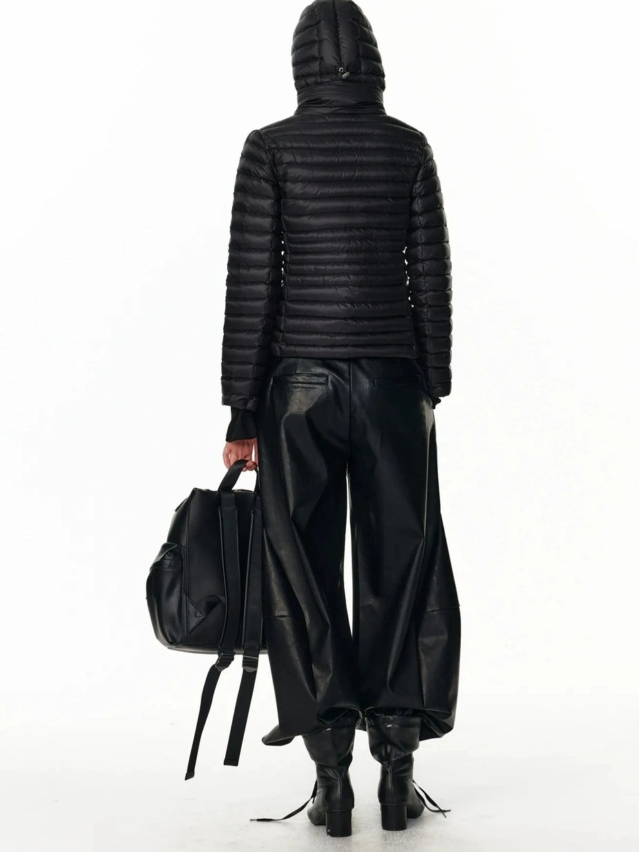 Detachable Hooded Short Down Jacket With 90 Percent White Duck Feather Down Jacket