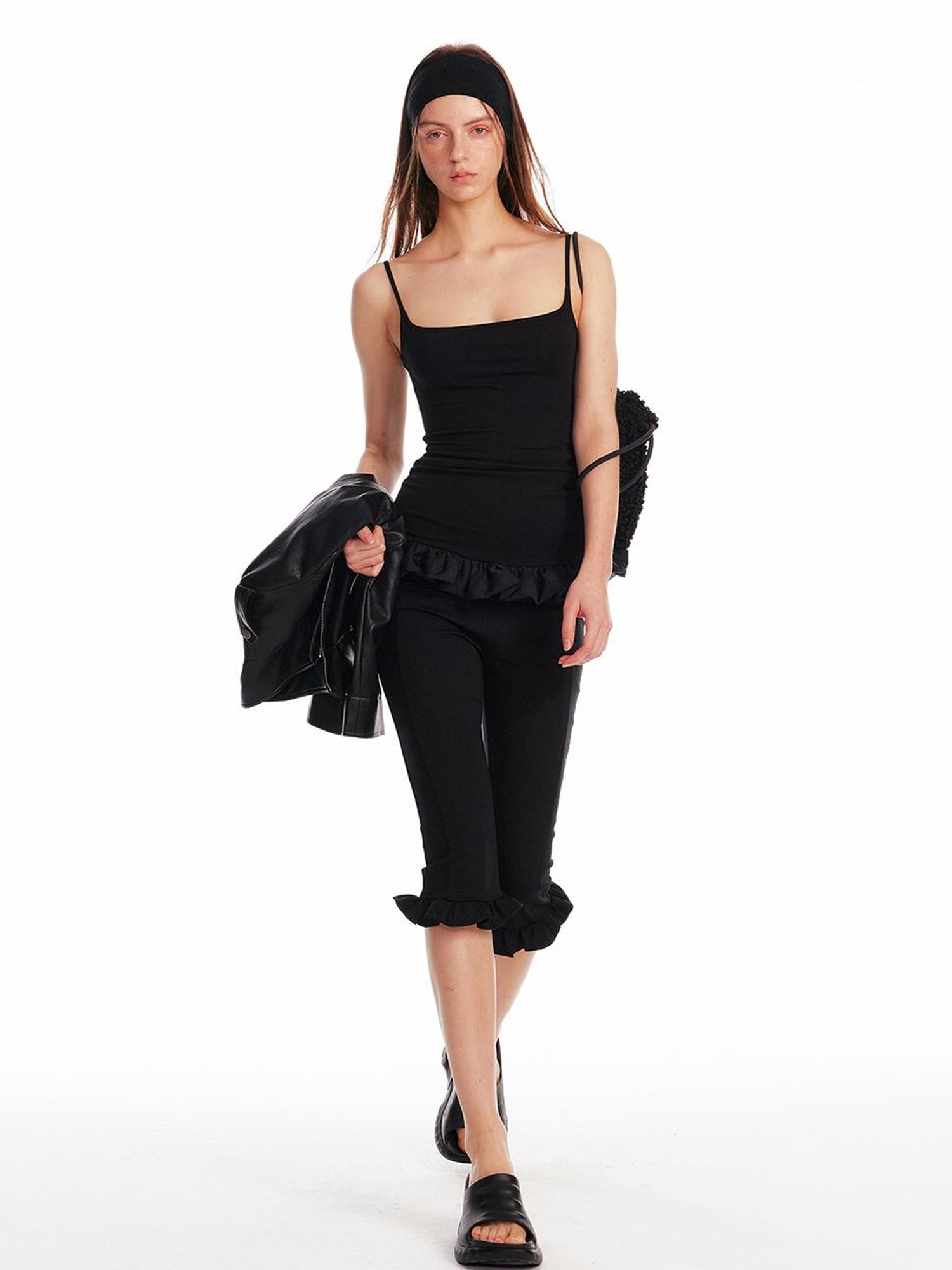 ALINNV STUDIO Floral Bud Pleated Bustier Top