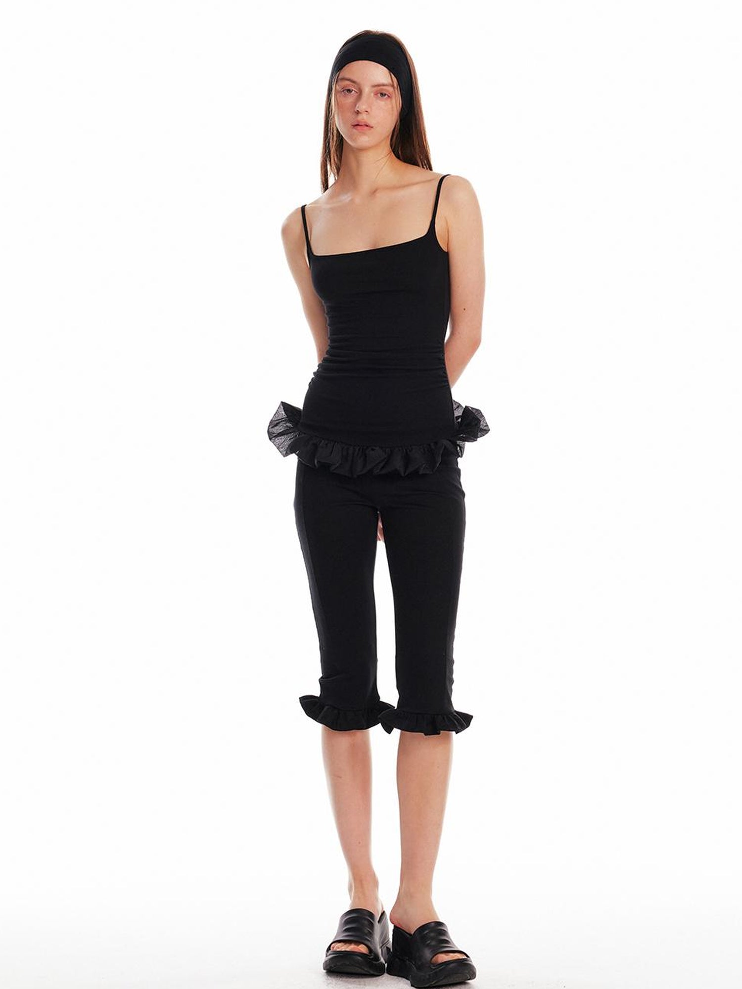 ALINNV STUDIO Floral Bud Pleated Bustier Top