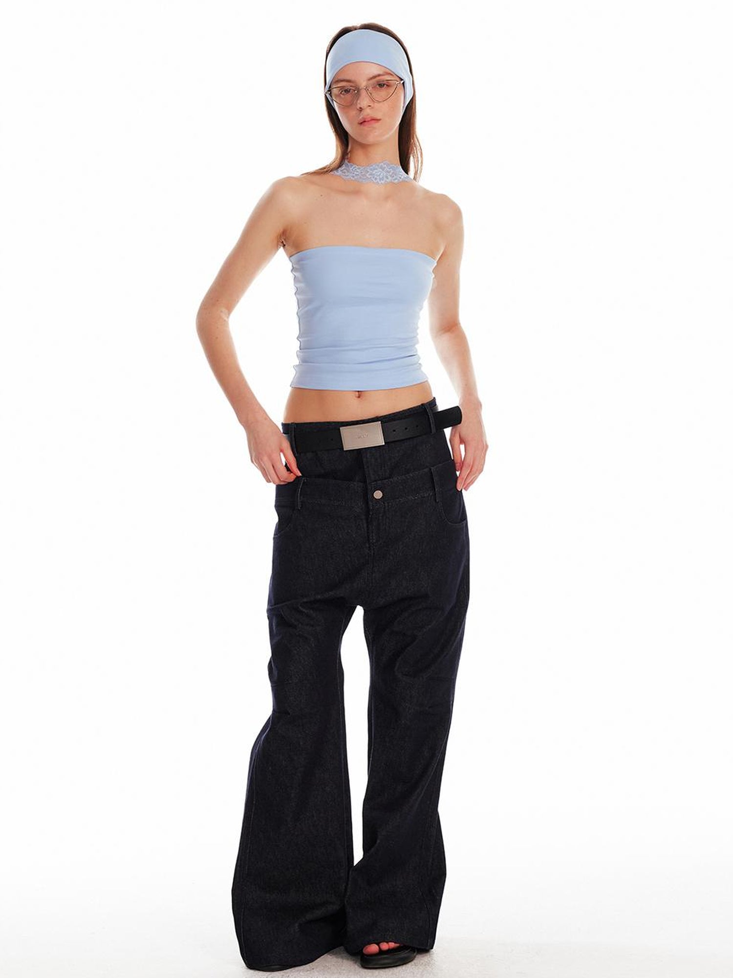 ALINNV STUDIO Lace Halter Top With Detachable Necklace New Colors