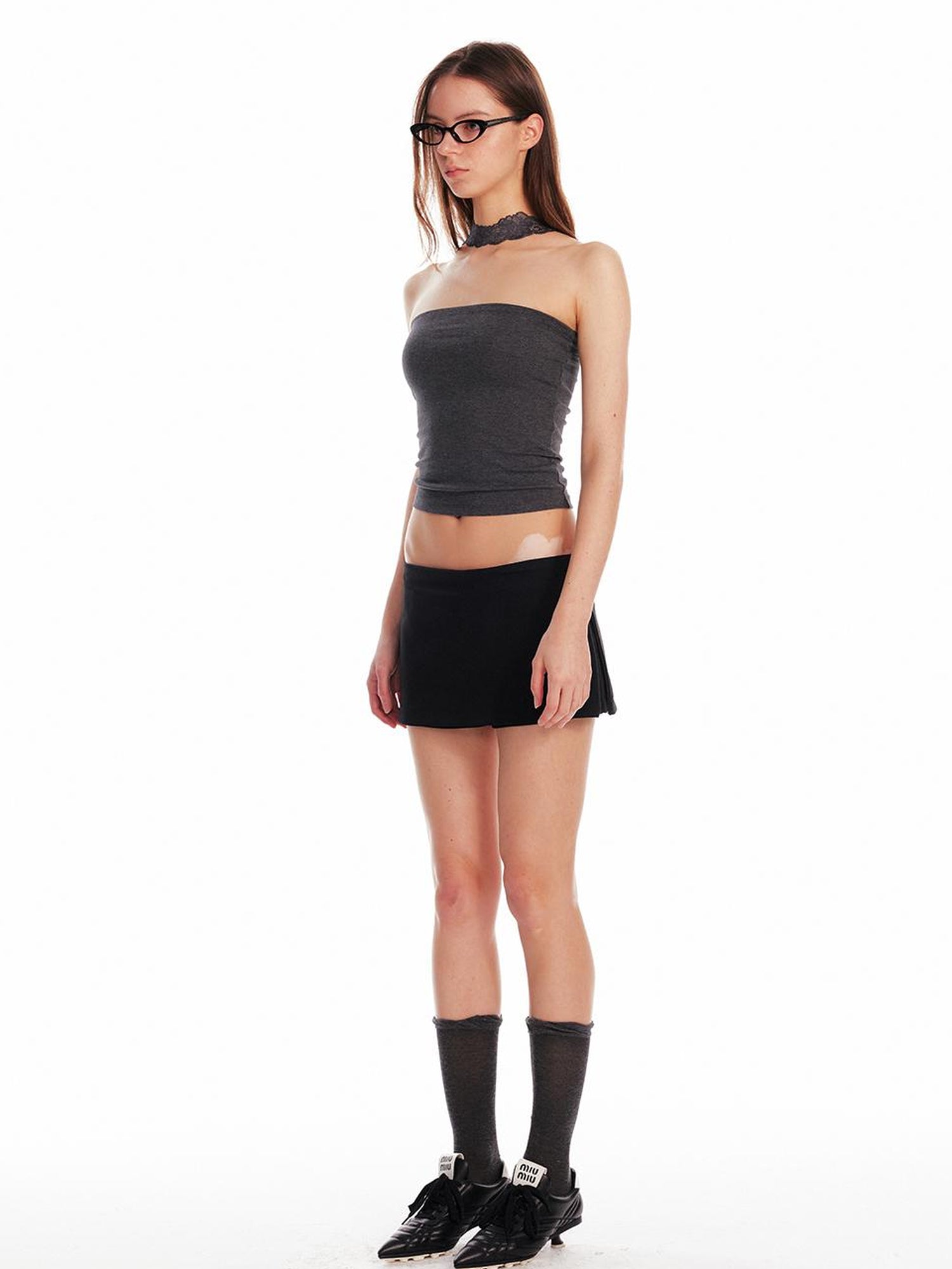 ALINNV STUDIO Lace Halter Top With Detachable Necklace New Colors