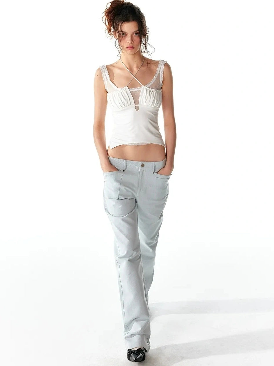 ALINNV STUDIO Lace Trimmed Layered Tank Top Tank Top/Camisole