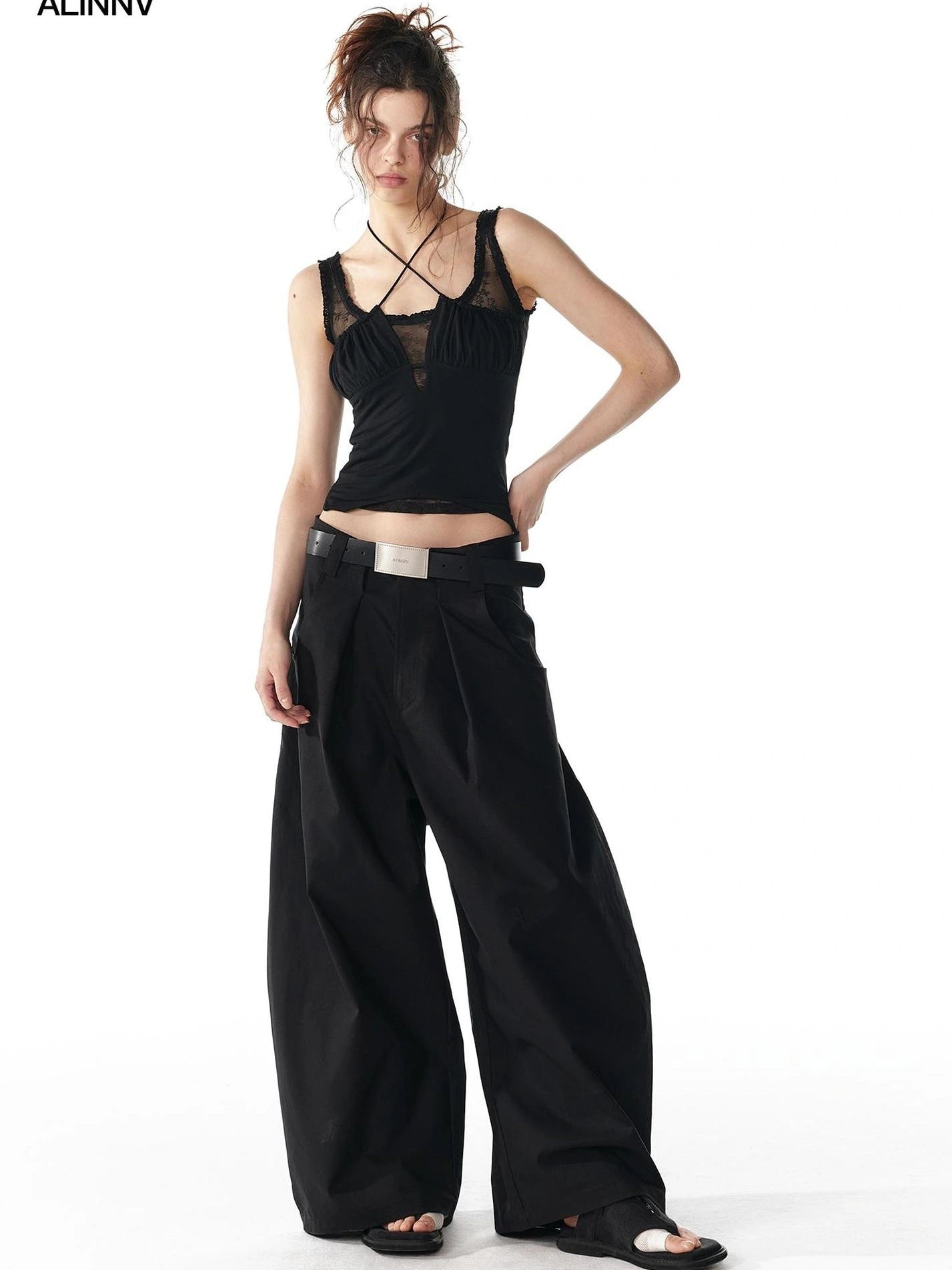 ALINNV STUDIO Lace Trimmed Layered Tank Top Tank Top/Camisole