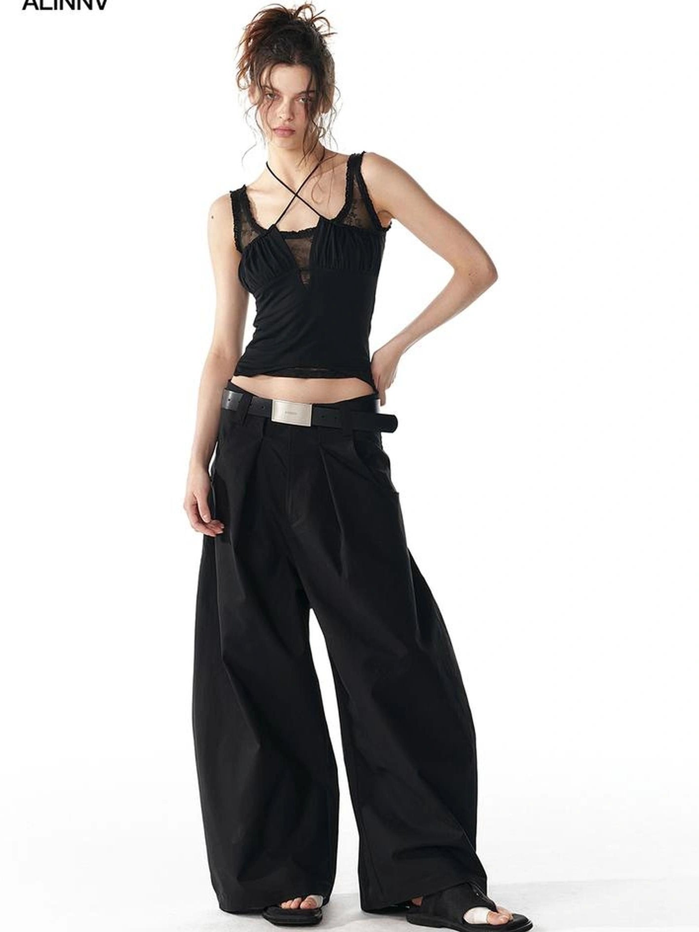 ALINNV STUDIO Lace Trimmed Layered Tank Top Tank Top/Camisole