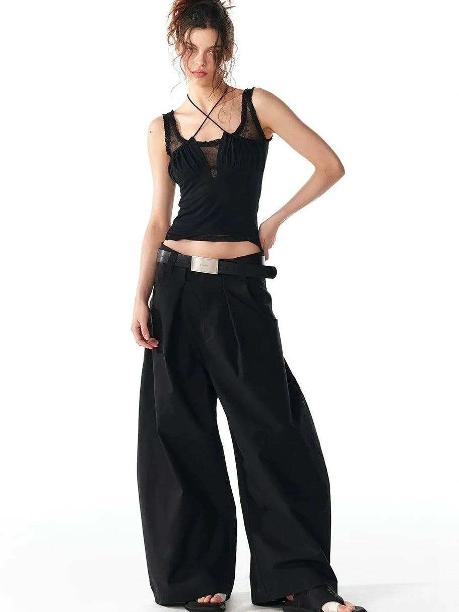 ALINNV STUDIO Lace Trimmed Layered Tank Top Tank Top/Camisole