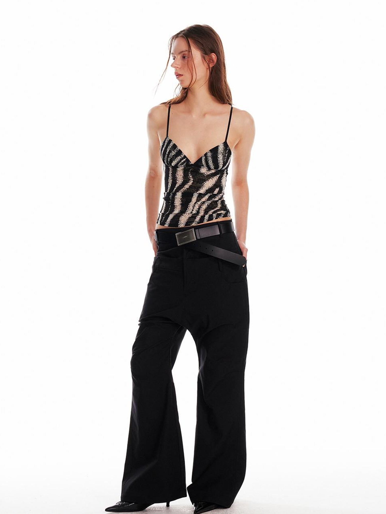 ALINNV STUDIO Low Waist Cargo Drop Crotch Pants