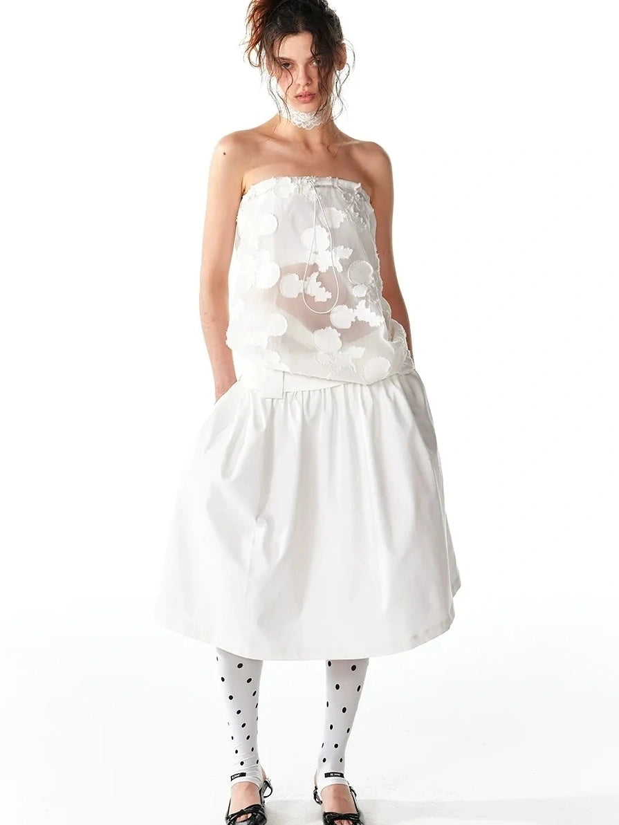 ALINNV STUDIO Low Waist Flared A Line Skirt Skirt