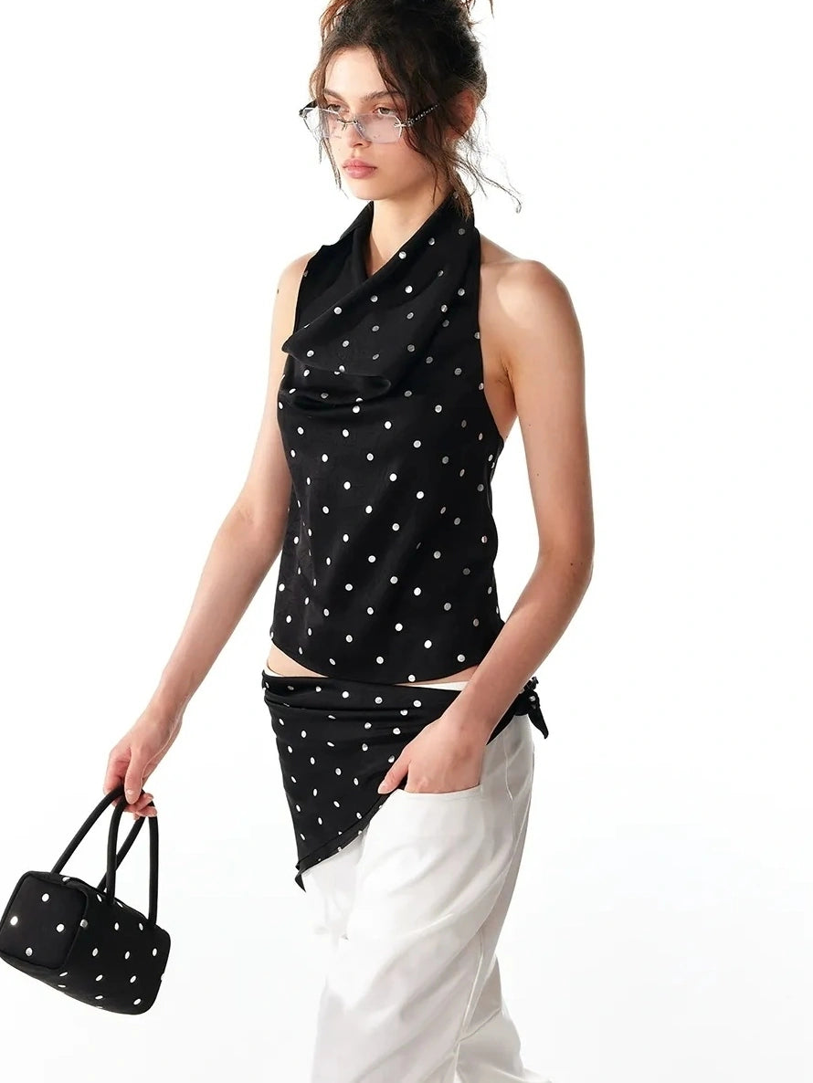 ALINNV STUDIO Mini Handbag With 3d Floral Polka Dot Bag