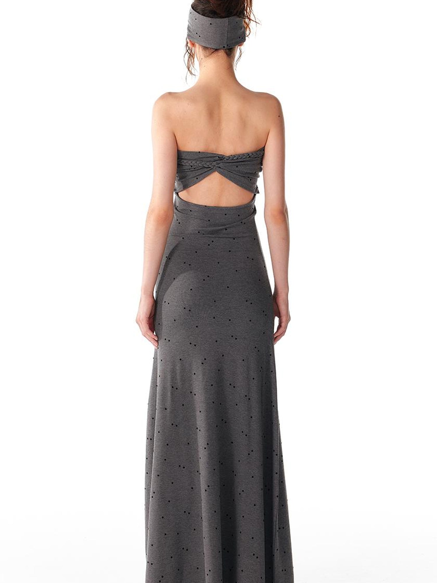 ALINNV STUDIO Multi Way Hand Woven Strappy Maxi Dress V Neck T Shirt Long Sleeve