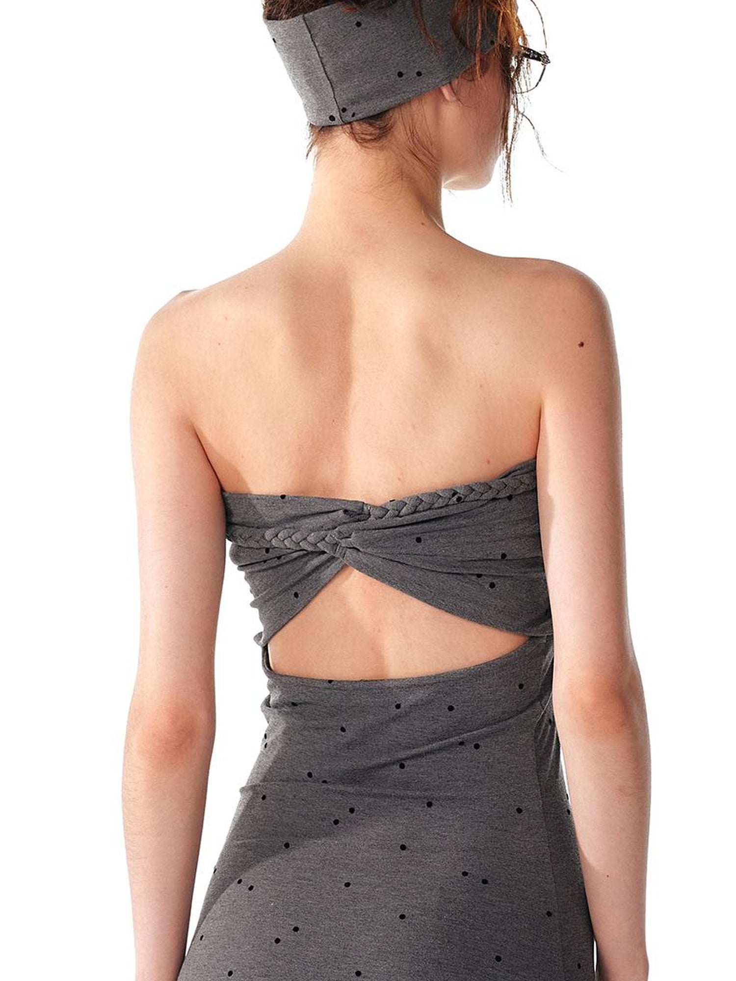 ALINNV STUDIO Multi Way Hand Woven Strappy Maxi Dress V Neck T Shirt Long Sleeve