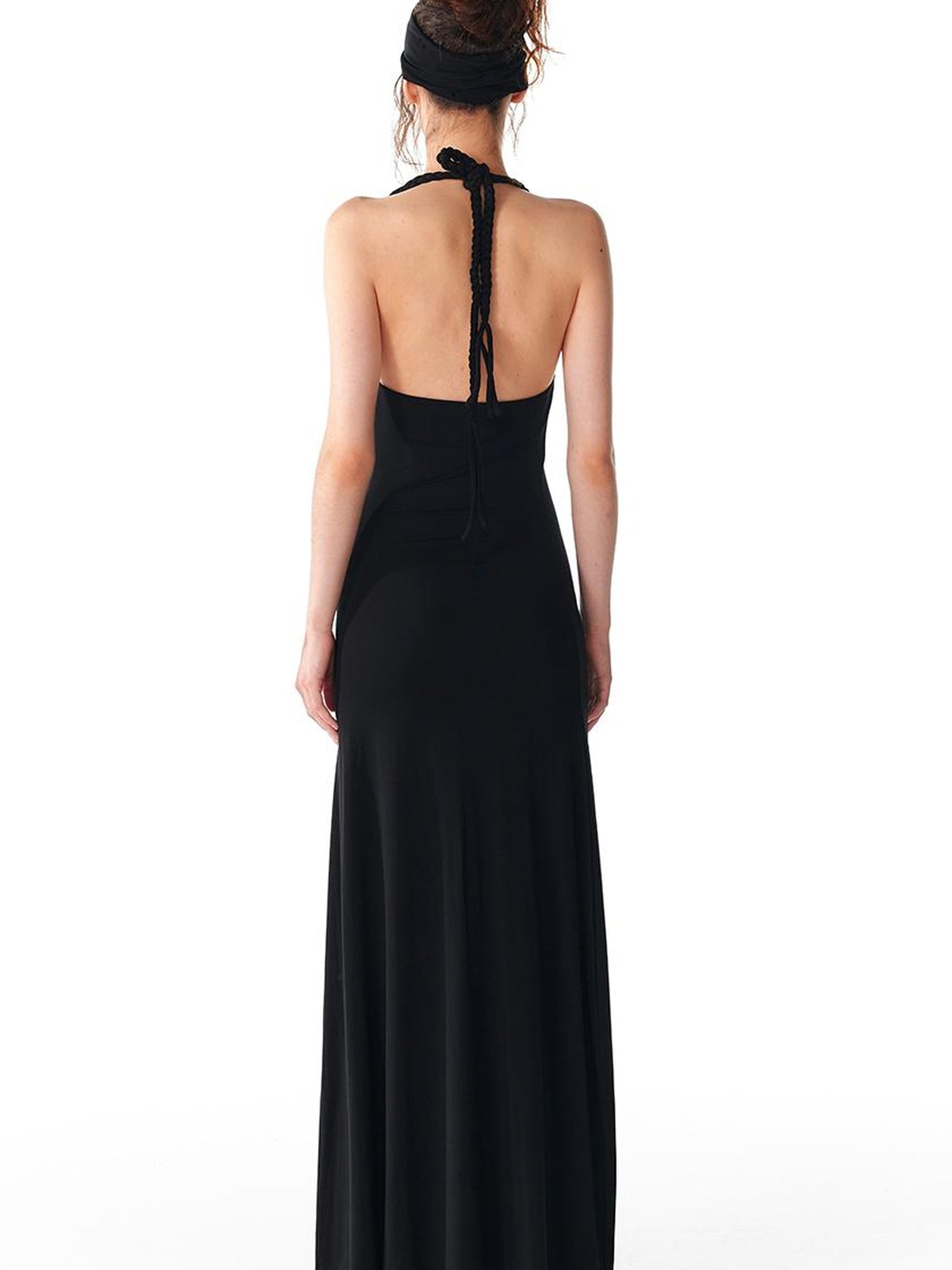 ALINNV STUDIO Multi Way Hand Woven Strappy Maxi Dress V Neck T Shirt Long Sleeve