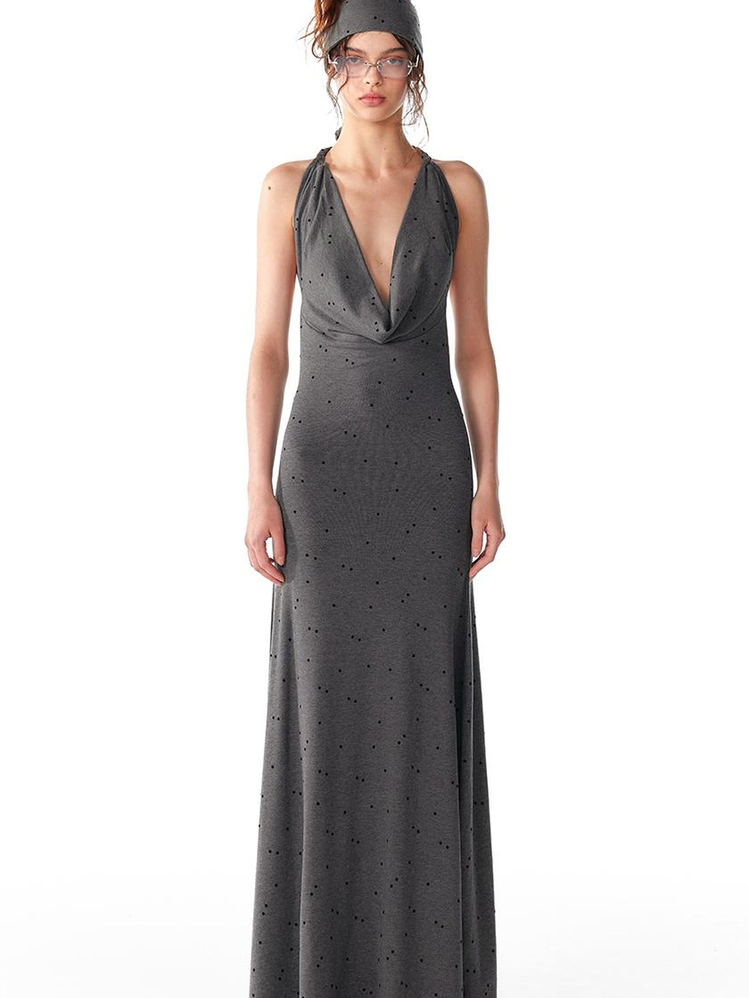 ALINNV STUDIO Multi Way Hand Woven Strappy Maxi Dress V Neck T Shirt Long Sleeve