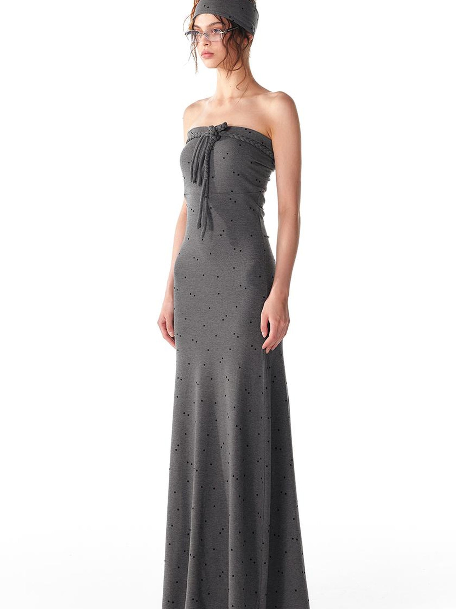 ALINNV STUDIO Multi Way Hand Woven Strappy Maxi Dress V Neck T Shirt Long Sleeve