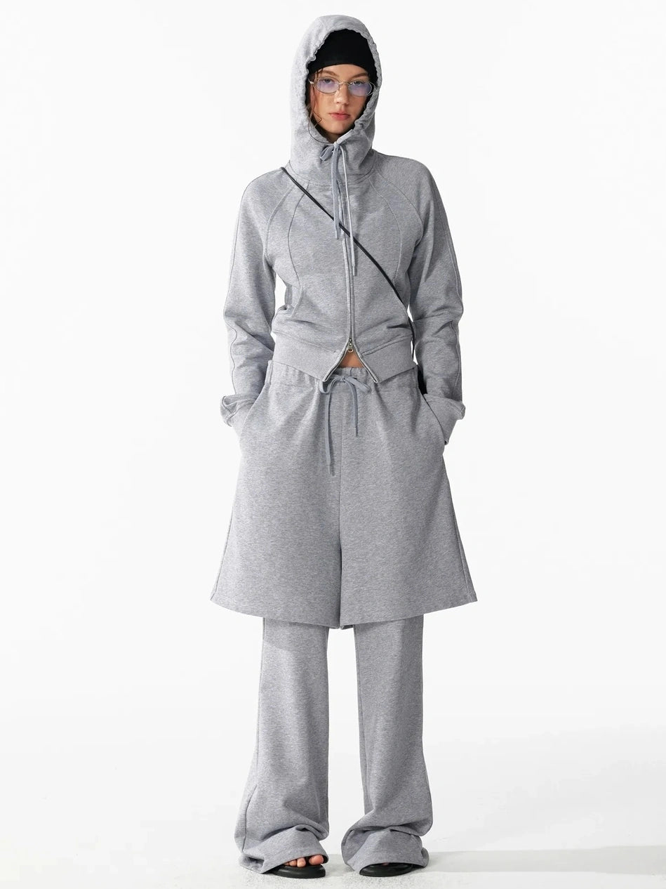 ALINNV STUDIO Urban Loose Fit Layered Hem Jogger Pants Pants