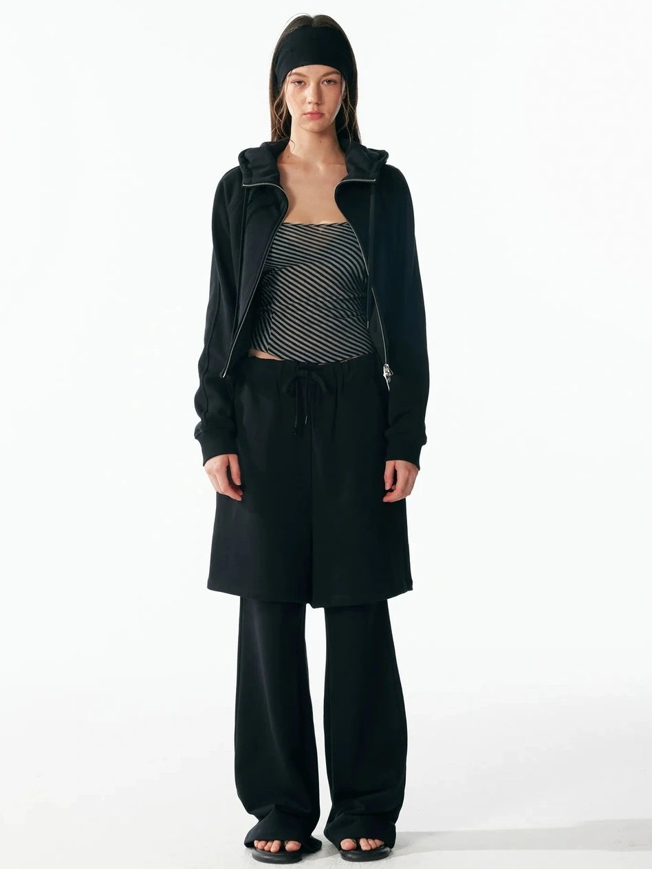 ALINNV STUDIO Urban Loose Fit Layered Hem Jogger Pants Pants