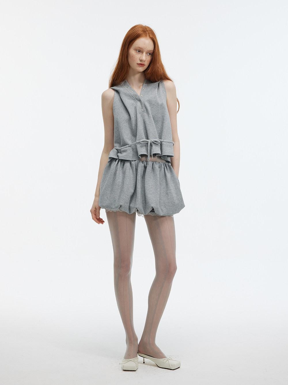 ALINNV Solid Hooded Sleeveless Loose Women&