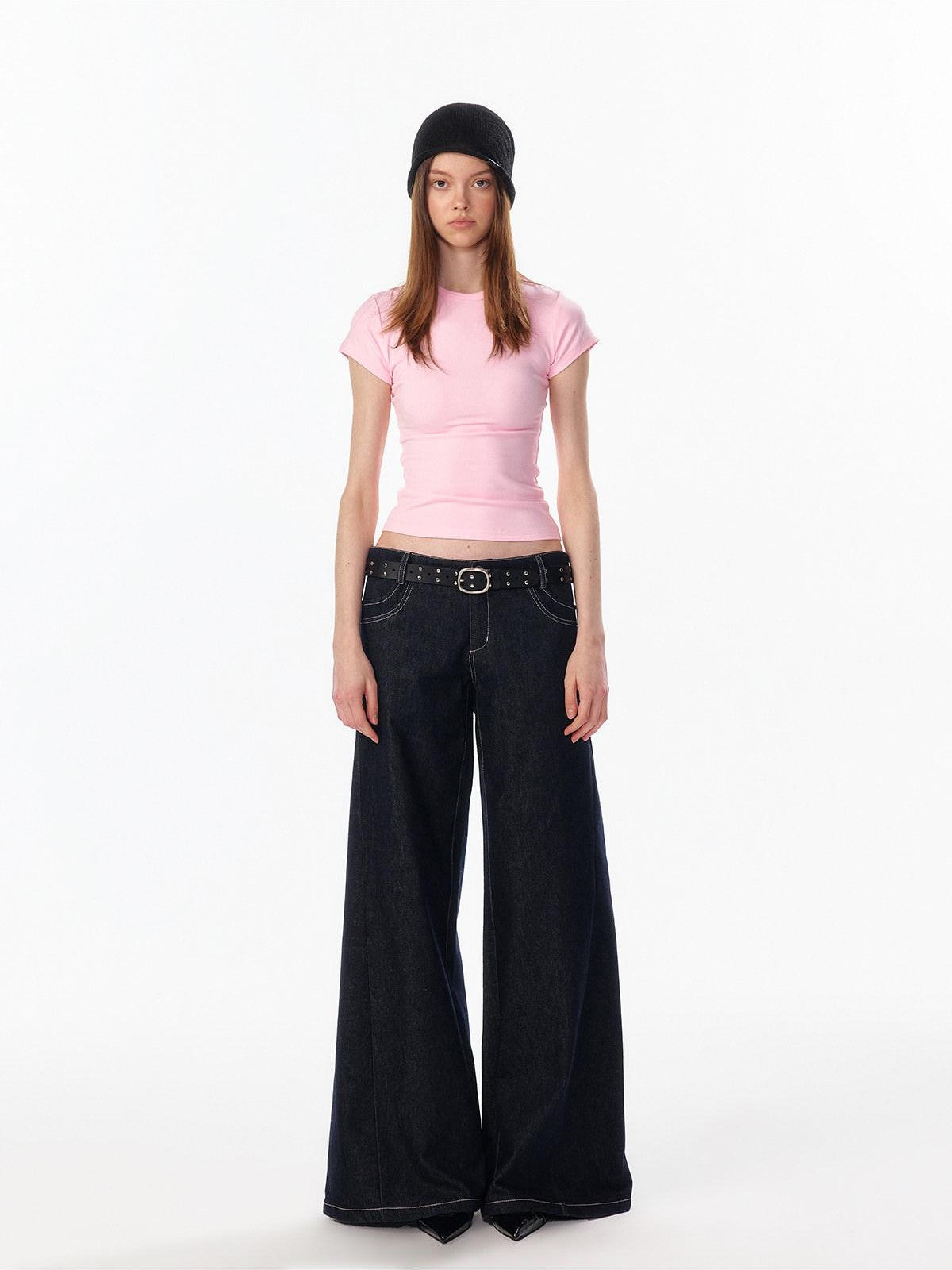 ALINNV Vintage Low Rise Button Fly Loose Fit Women&