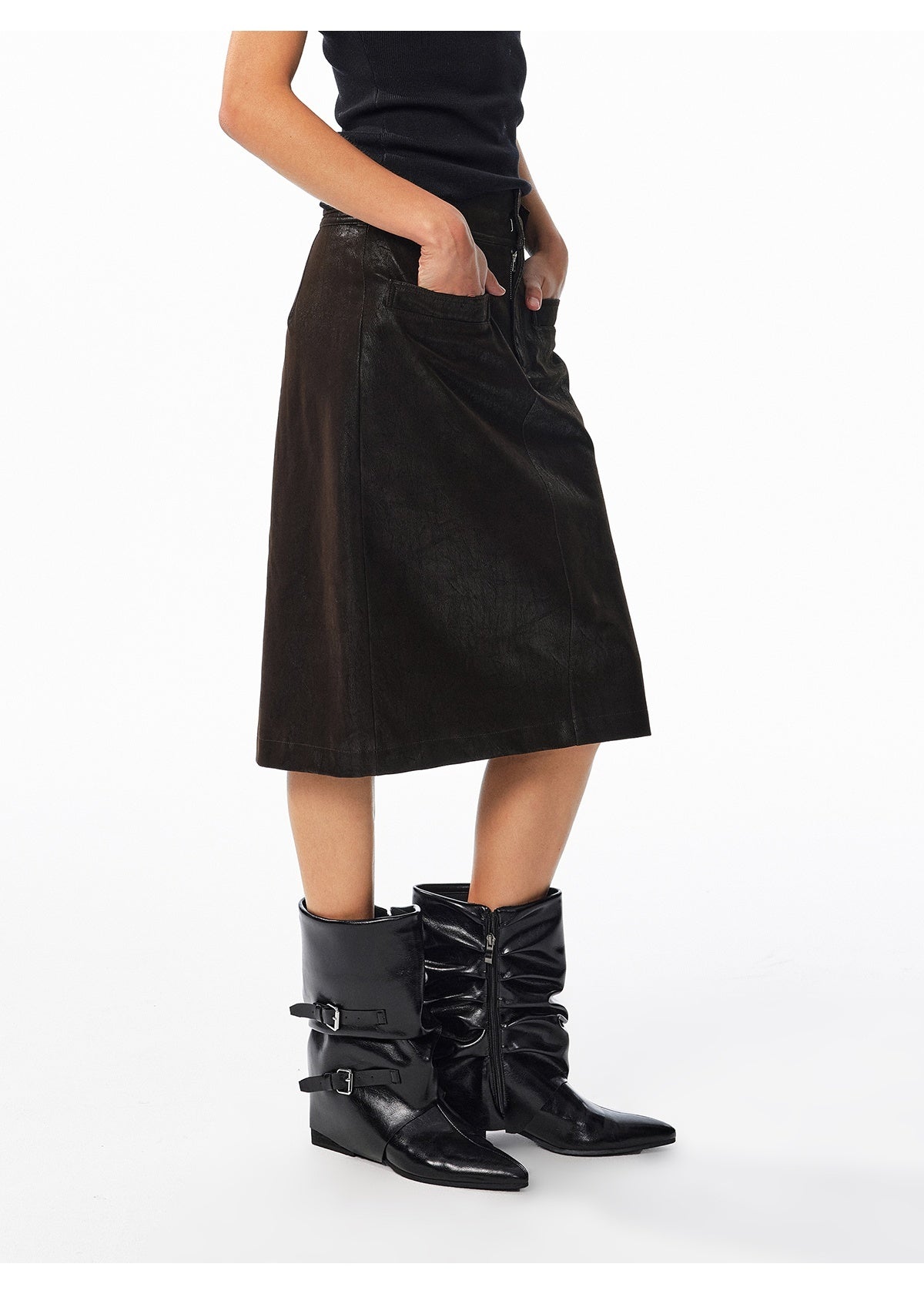 ALINNV_Washed_Suede_High_Waist_Pencil_Women&