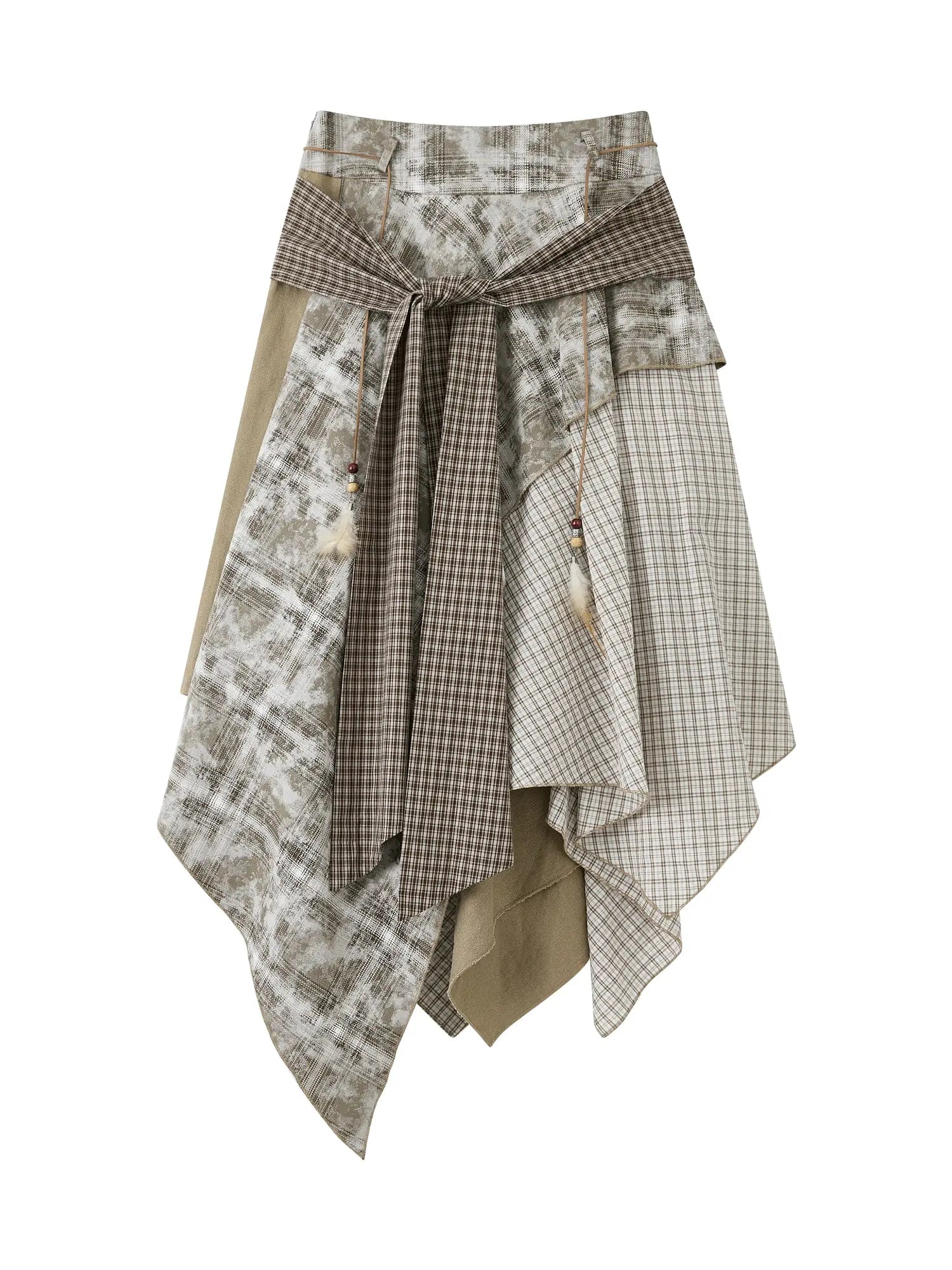 Acid Riot Layered Grid Skirt