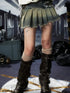 Acid Washed Denim Punk Mini Skirt
