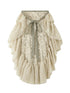 Acid Washed Lace Mini Skirt High Waist Y2K Ruffle Hem