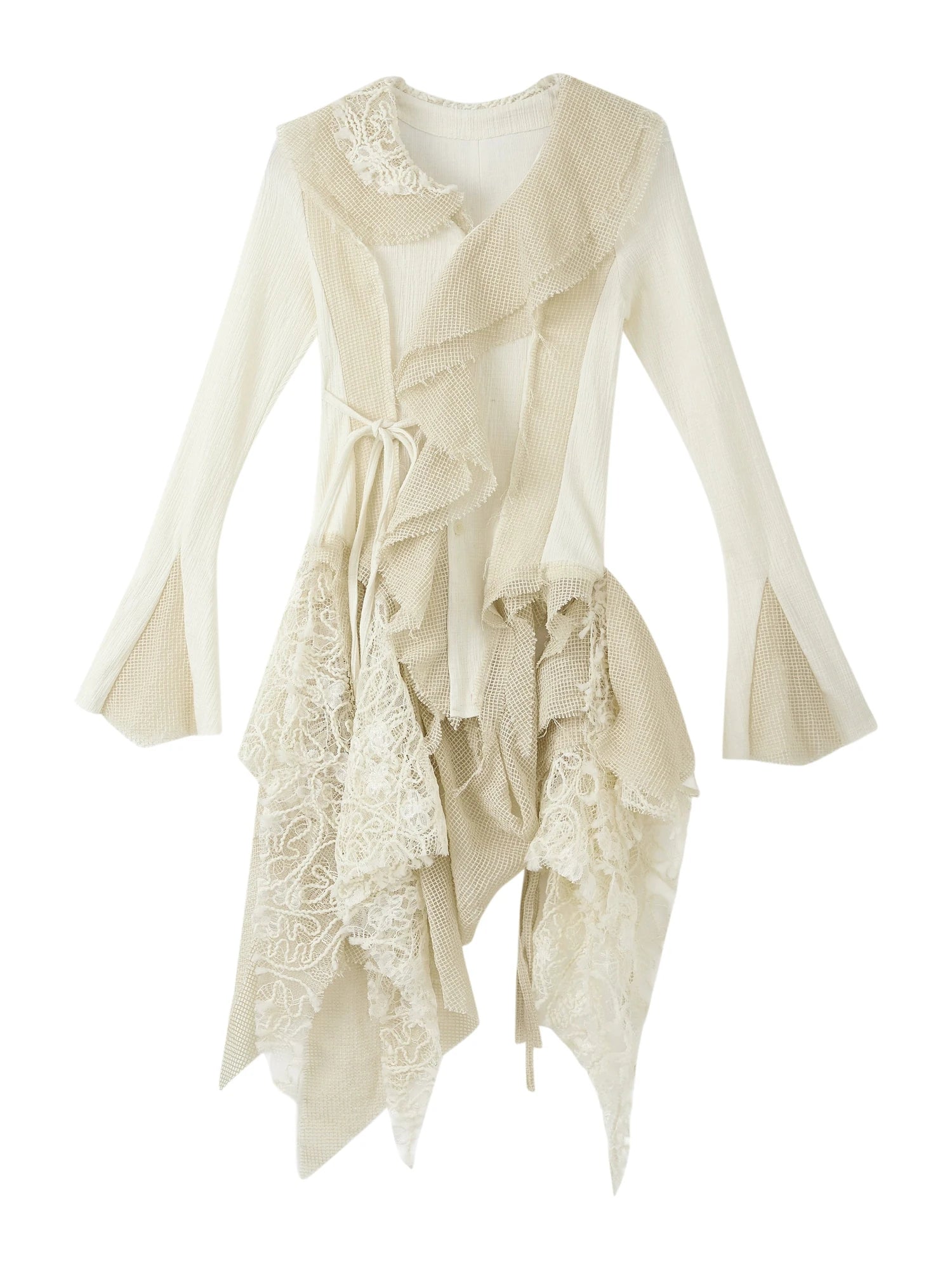 Acid Washed Lace Riot Knit Cardigan