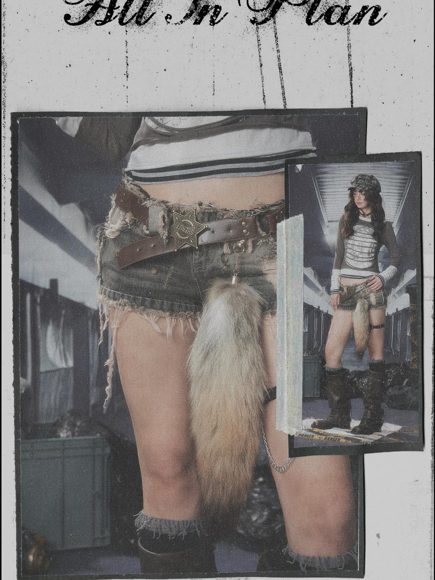 ALL iN plan Acid Washed Riot Denim Shorts