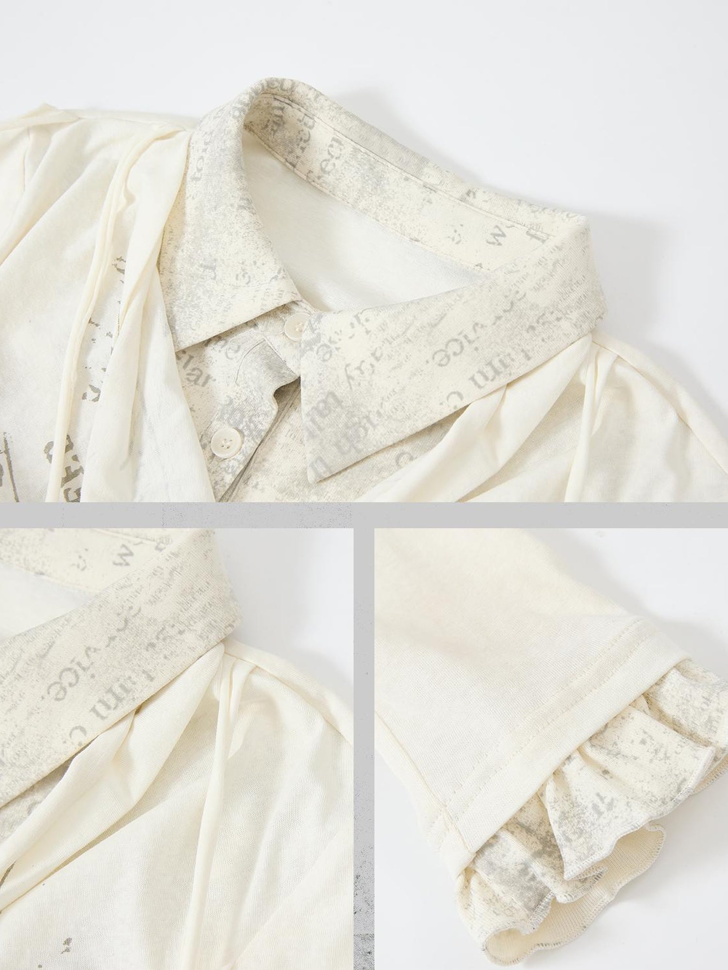 ALL iN plan Acid Washed Riot Print Drop Shoulder Knit Top