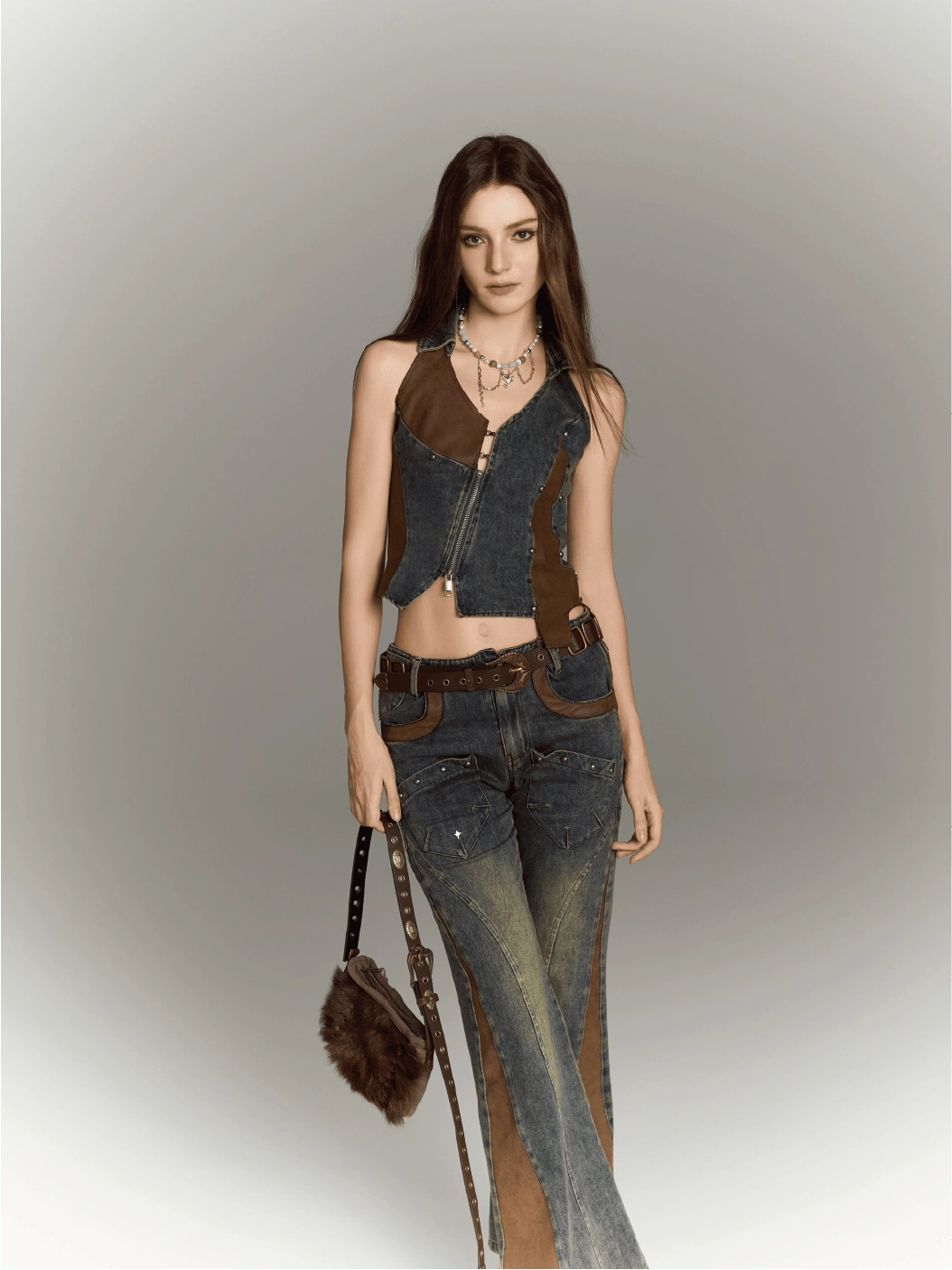 ALL_iN_plan_Asymmetric_Studded_Denim_Vest_With_Leather_Panels_MISSTT