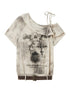 Asymmetrical Spliced Off Shoulder Tee