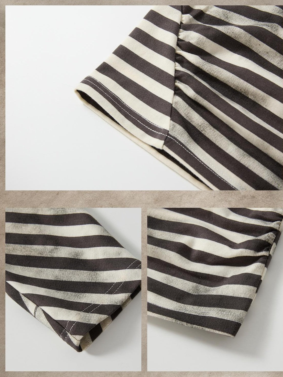 ALL iN plan Asymmetrical Striped Off Shoulder Bat Sleeve Women&