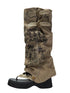 Detachable Leg Warmer Platform Flip Flops