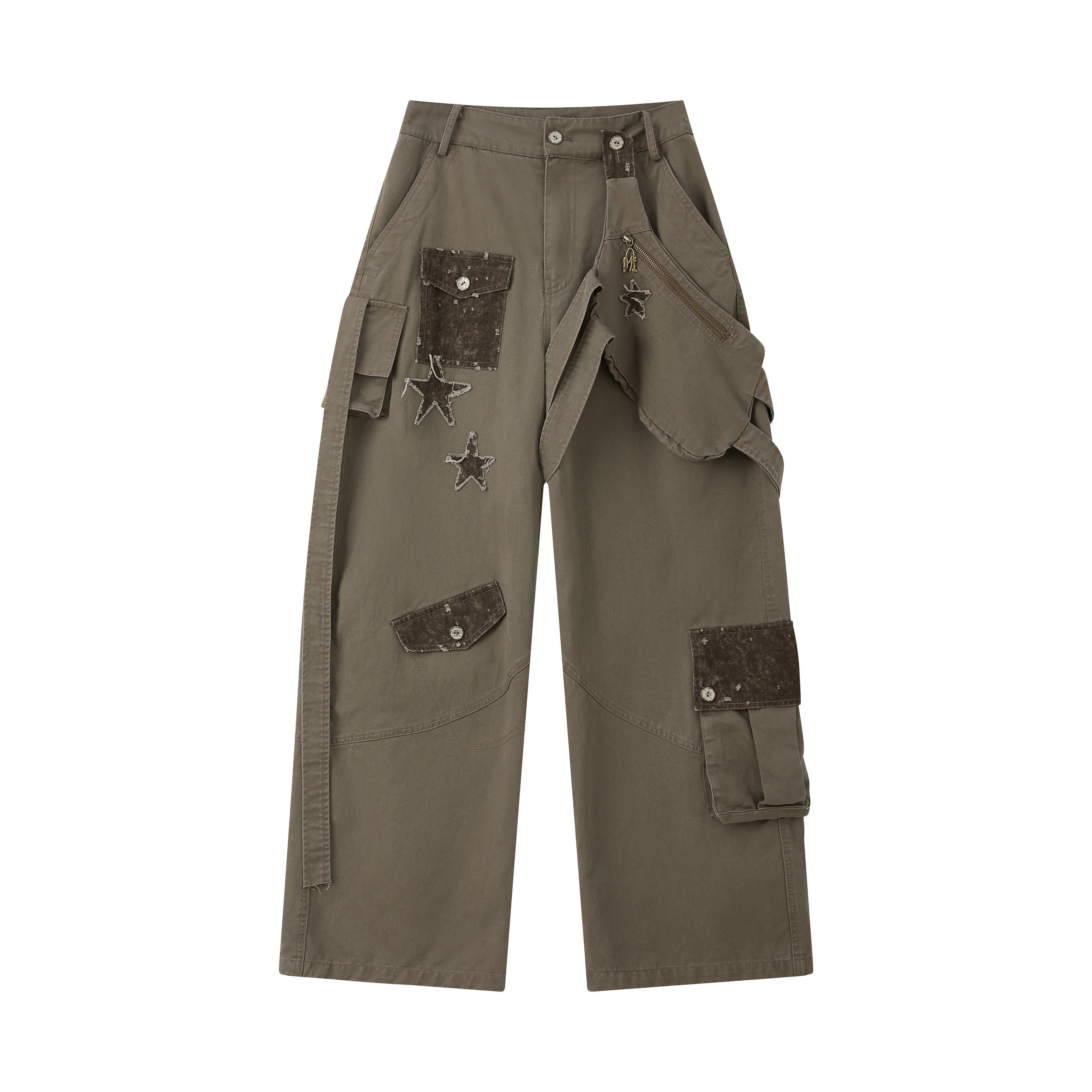 ALL_iN_plan_Distressed_Star_Cargo_High_Waist_Pocket_Women&