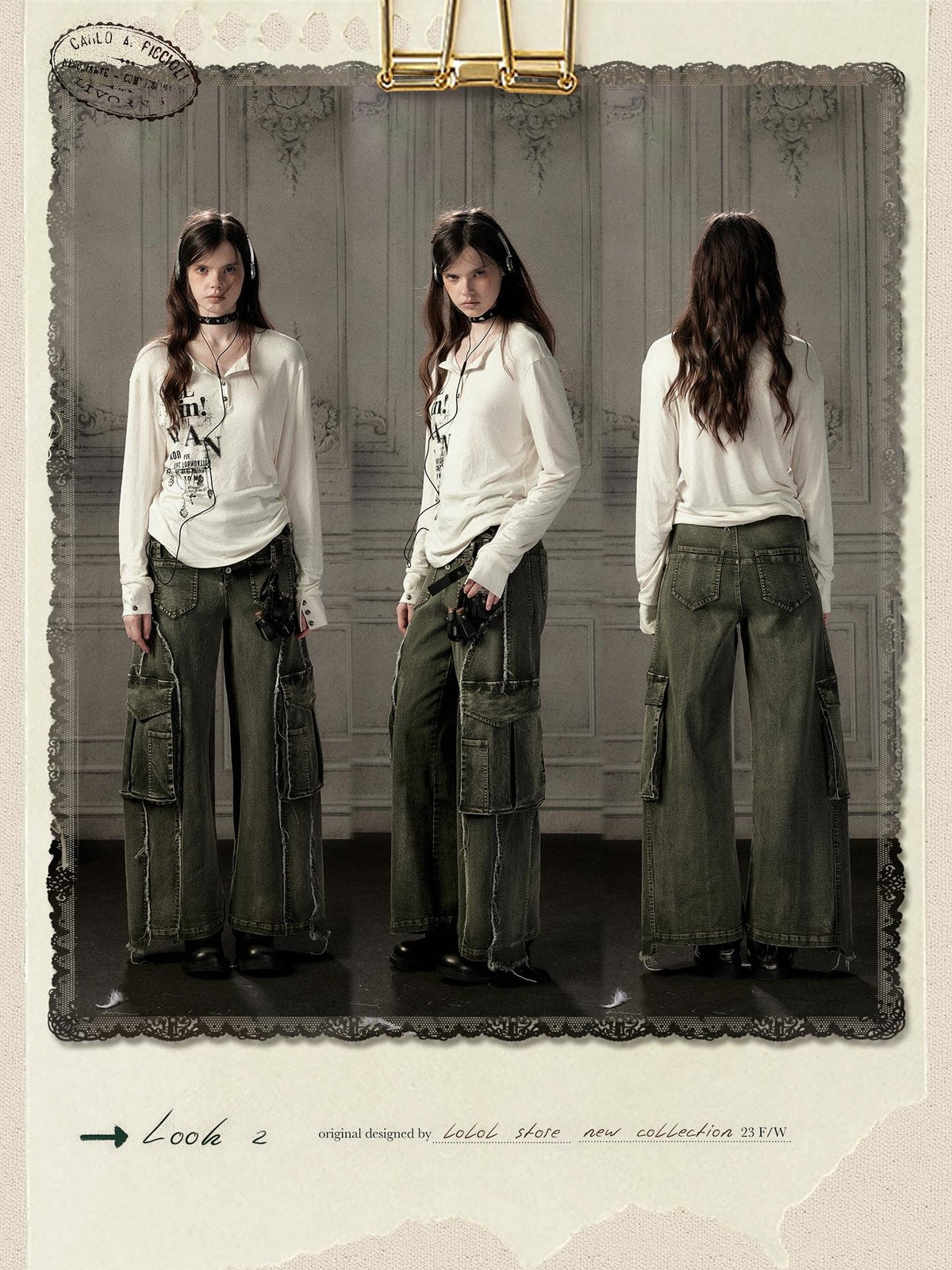 ALL iN plan High Waist Distressed Wide-leg Jeans Women&