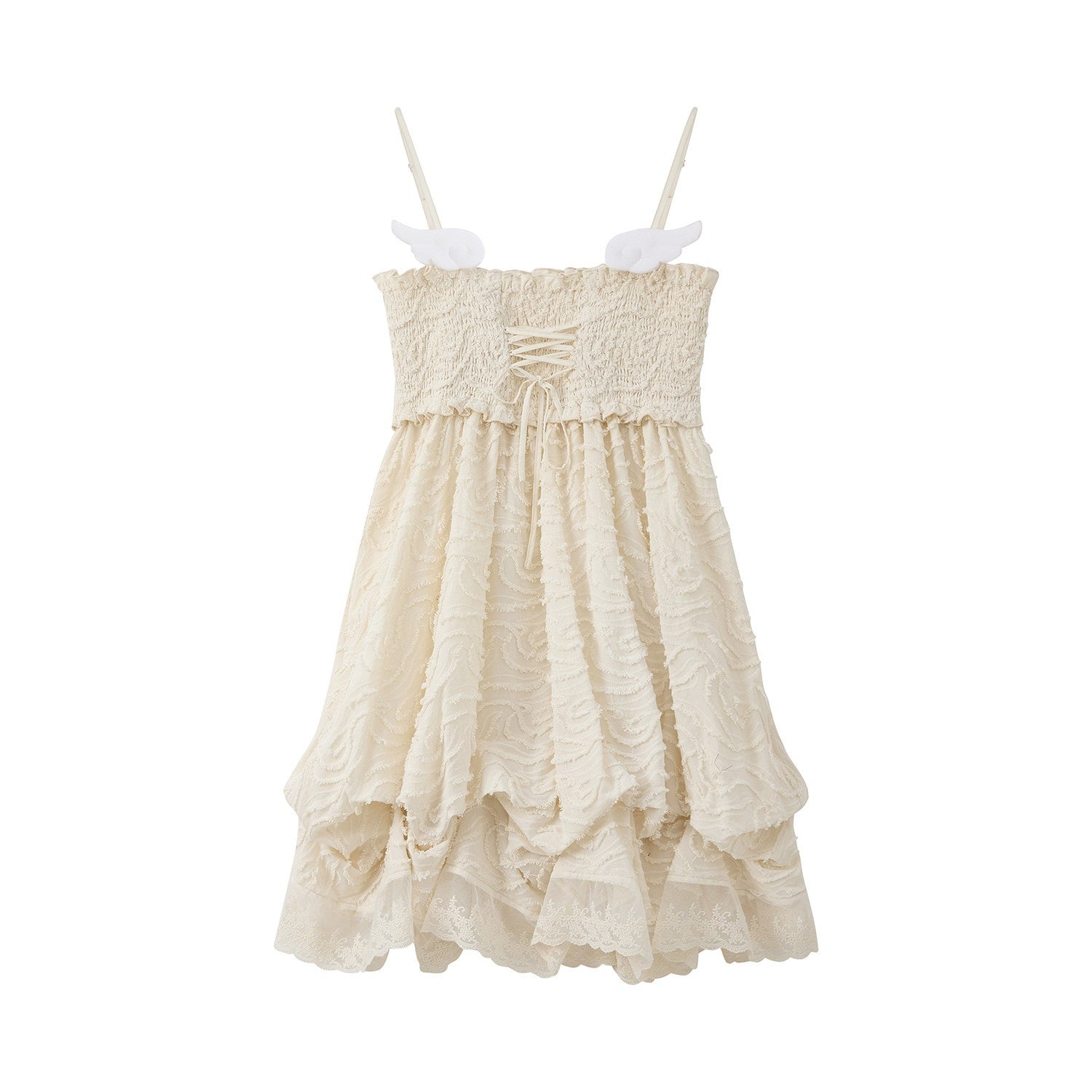 ALL_iN_plan_Ivory_Lace_Panel_Shirred_Ruching_Women&