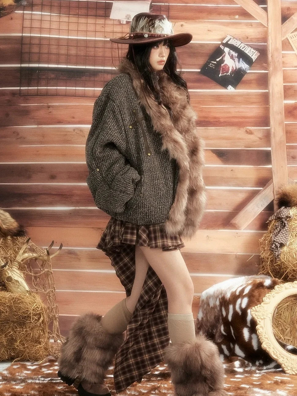 ALL iN plan Moonlight Hunter Heavyweight Fur Coat Jacket