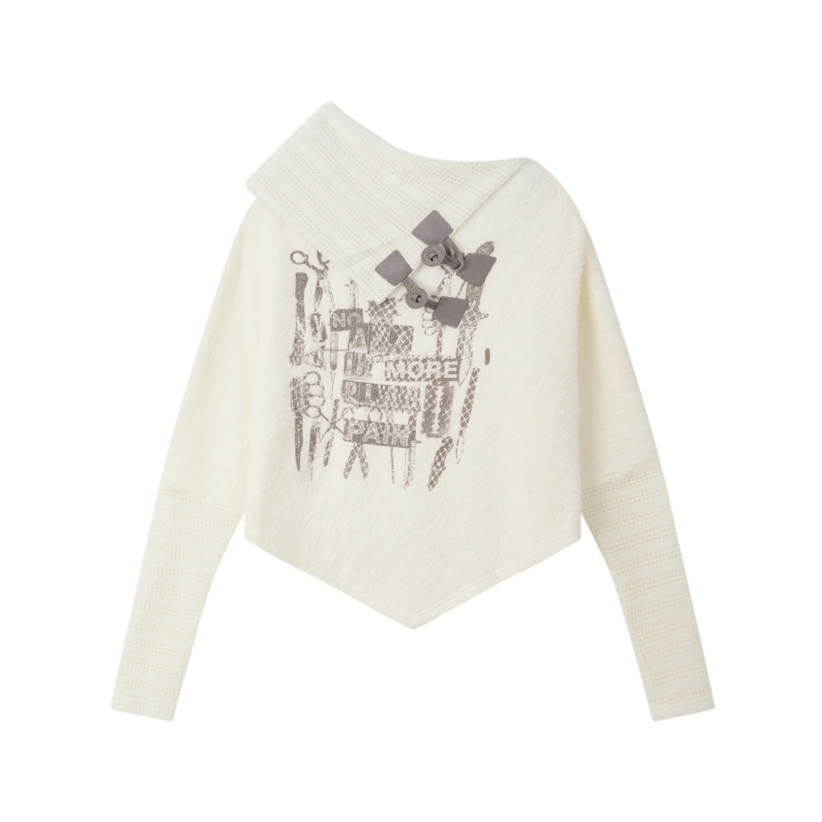ALL_iN_plan_One_Shoulder_Faux_Fur_Batwing_Sleeve_Loose_Women&