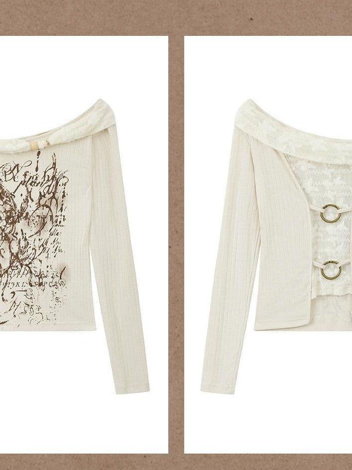 ALL iN plan Print Slim Fit Long Sleeve Women&