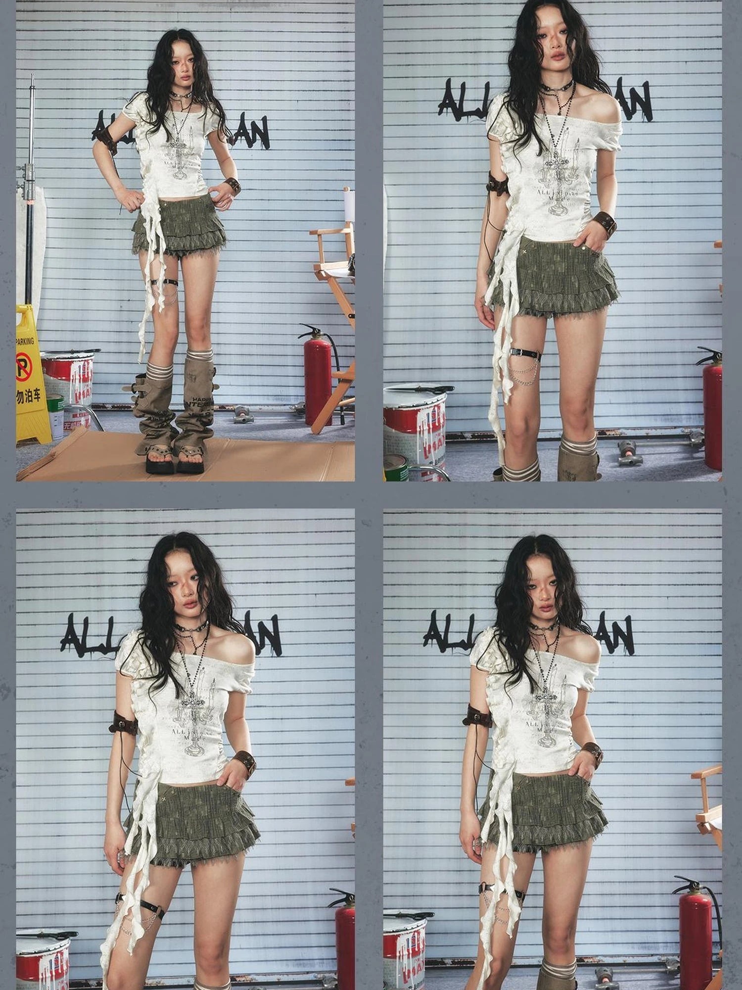 Punk Sanctuary 89hz Off Shoulder Top