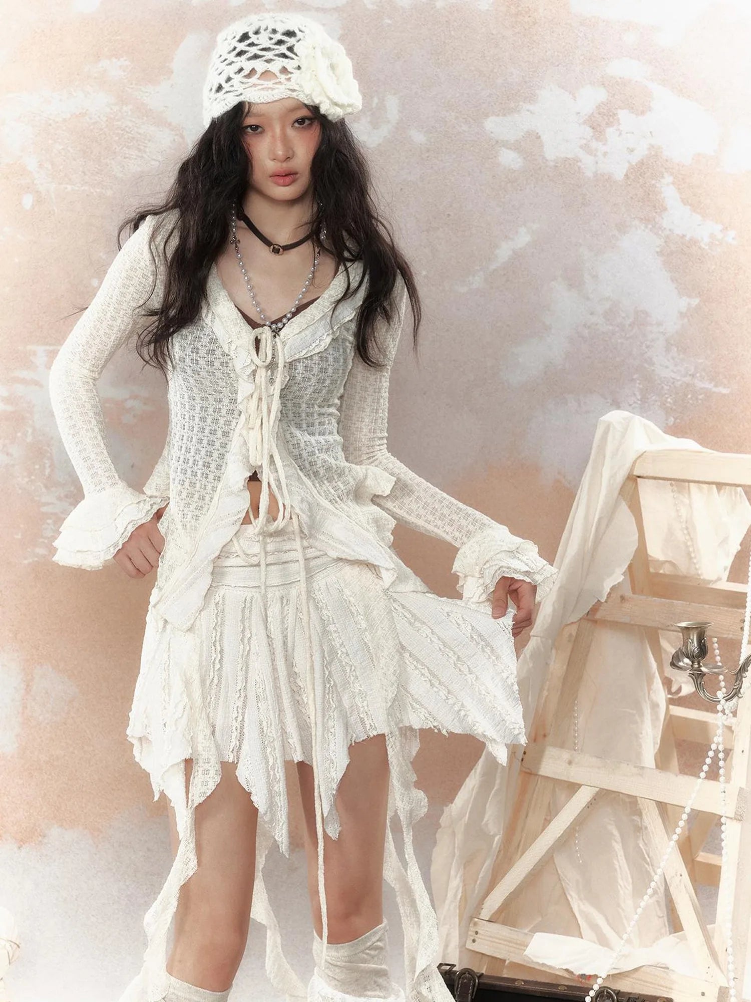 Steampunk Lace Trimmed Fitted Sunshade Jacket