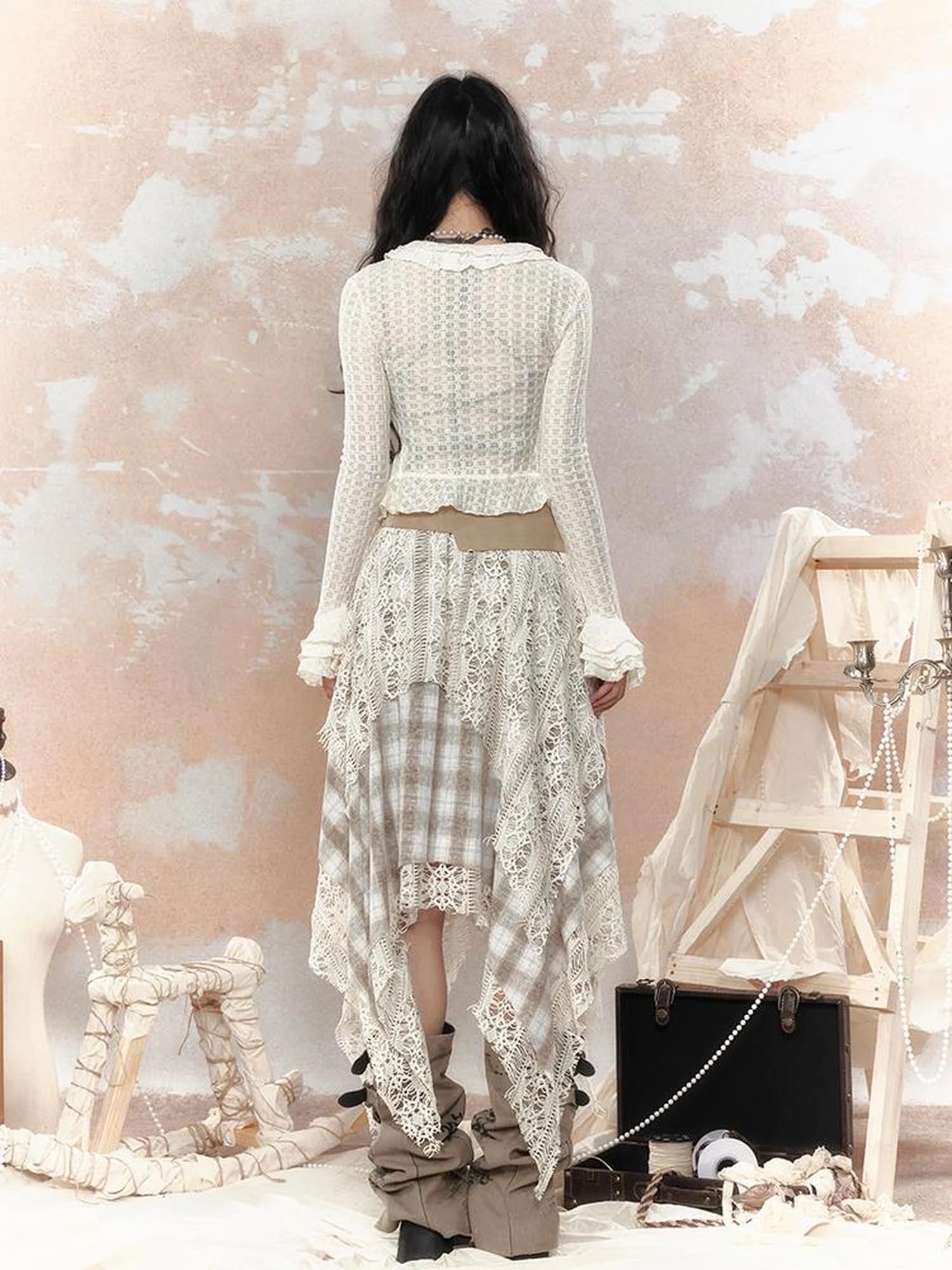 Steampunk Lace Trimmed Fitted Sunshade Jacket