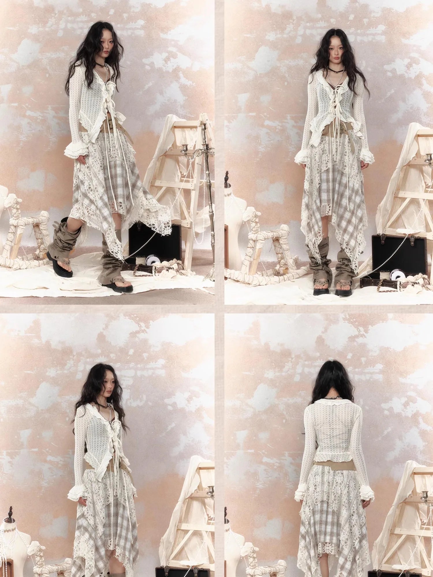 Steampunk Lace Trimmed Fitted Sunshade Jacket